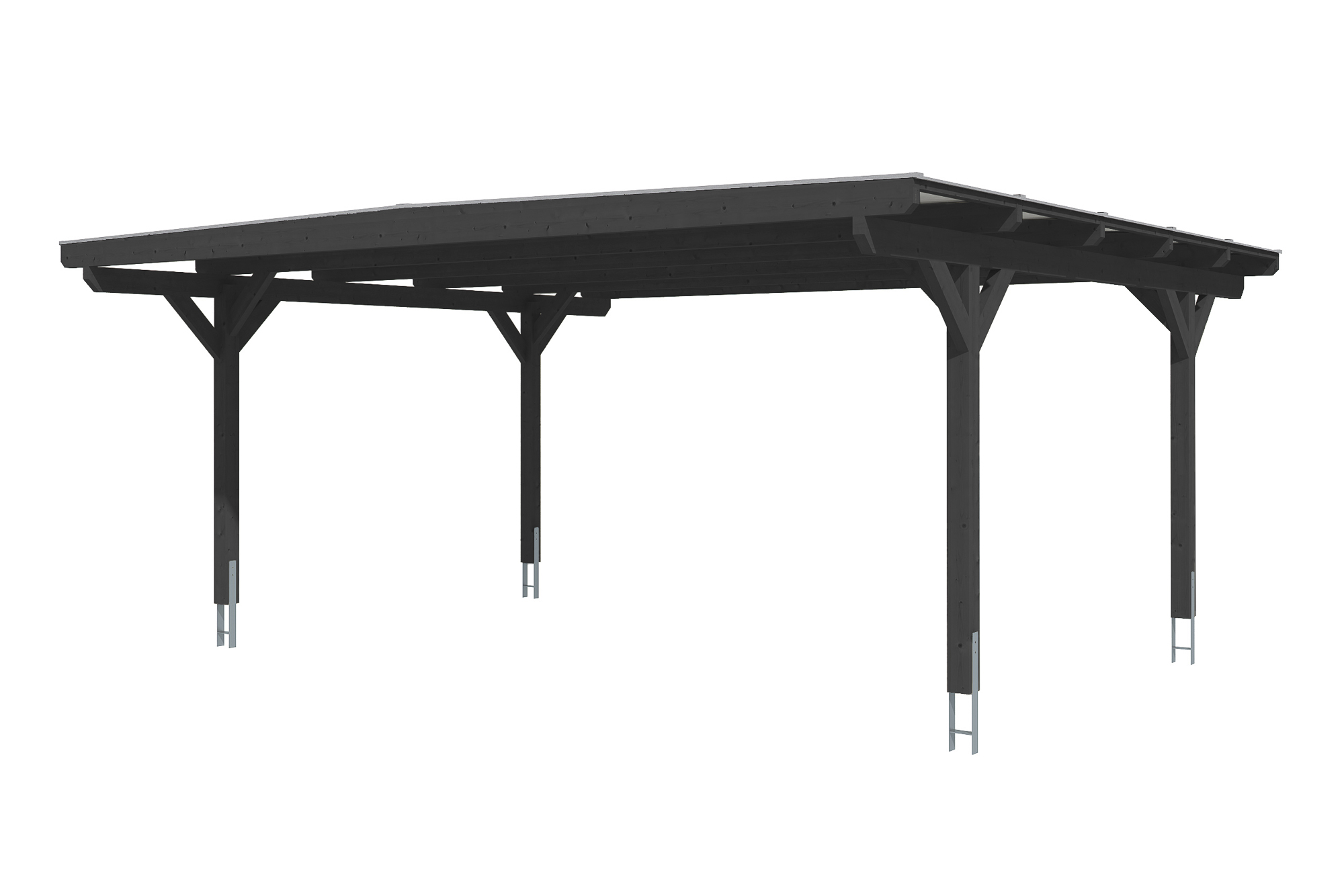 Produktbild: Carport Odenwald 640 x 541 cm, farblich behandelt in anthrazit