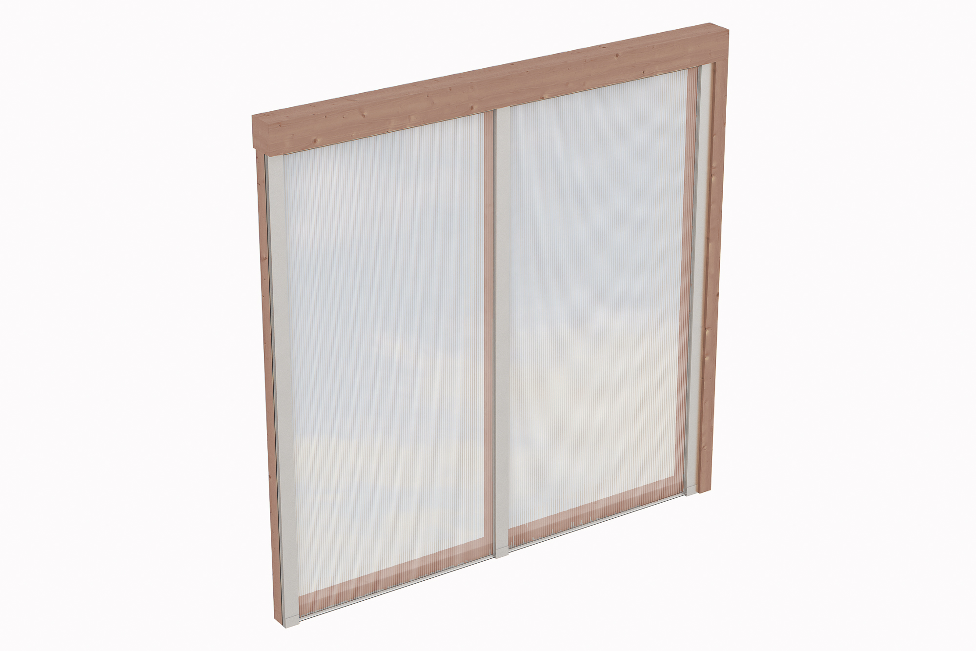 Seitenwand m. Polycarbonatplatten 205 x 200 cm, Douglasie, natur