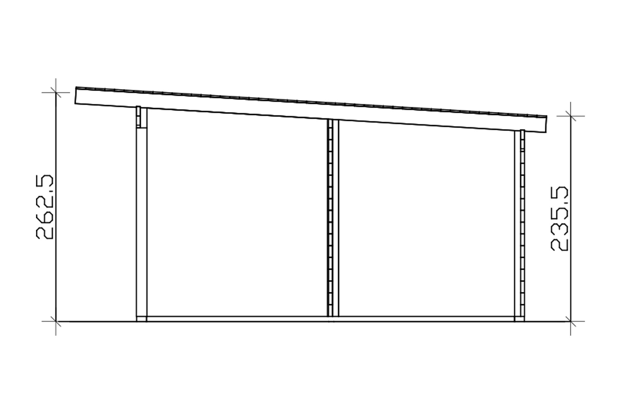 Abri de jardin ARNHEIM, 670 x 444 cm, non traité