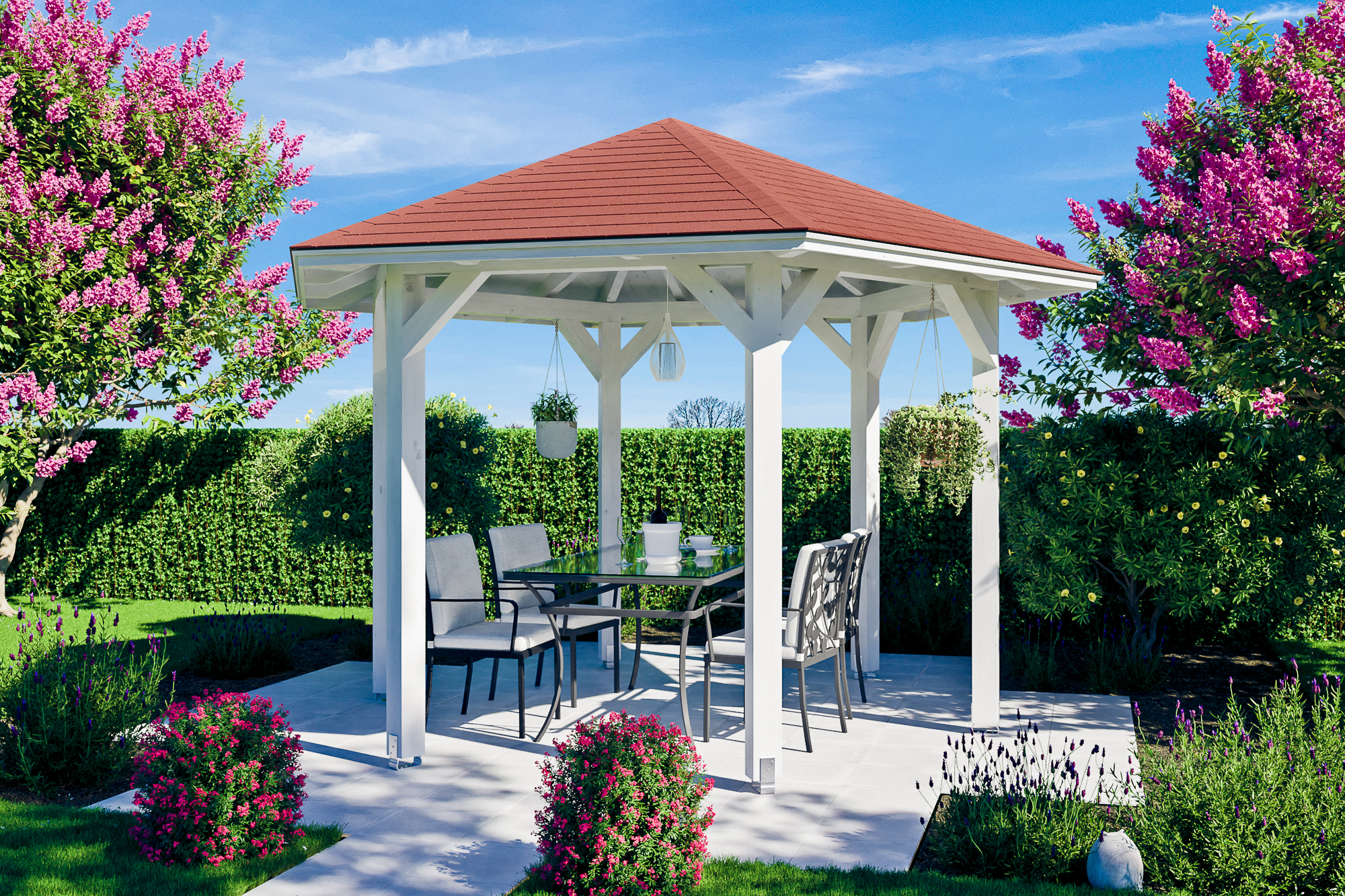 Ambientebild: Pavillon Nancy 2, farblich behandelt in weiß