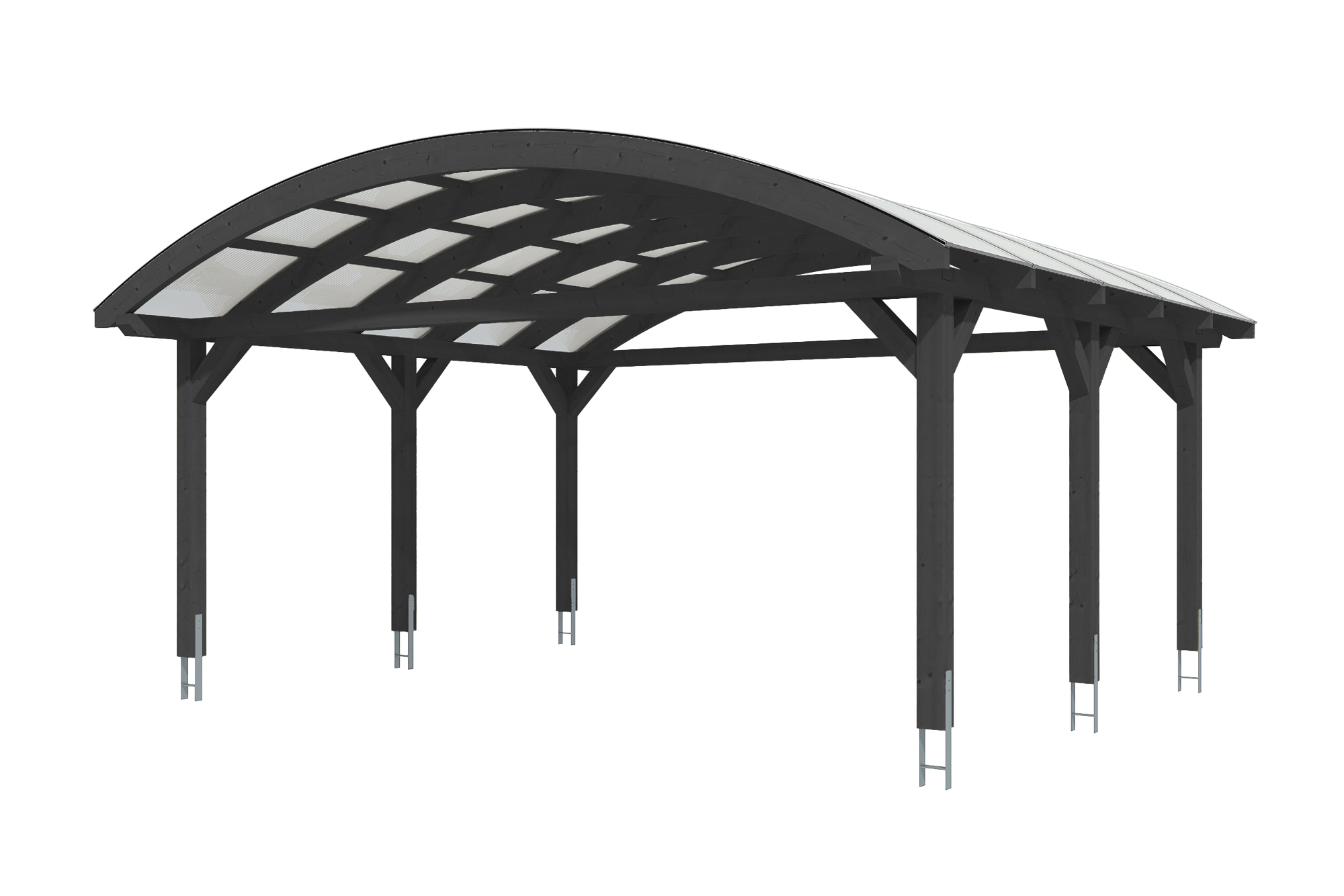 Produktbild: Carport Franken 635 x 541 cm, farblich behandelt in anthrazit
