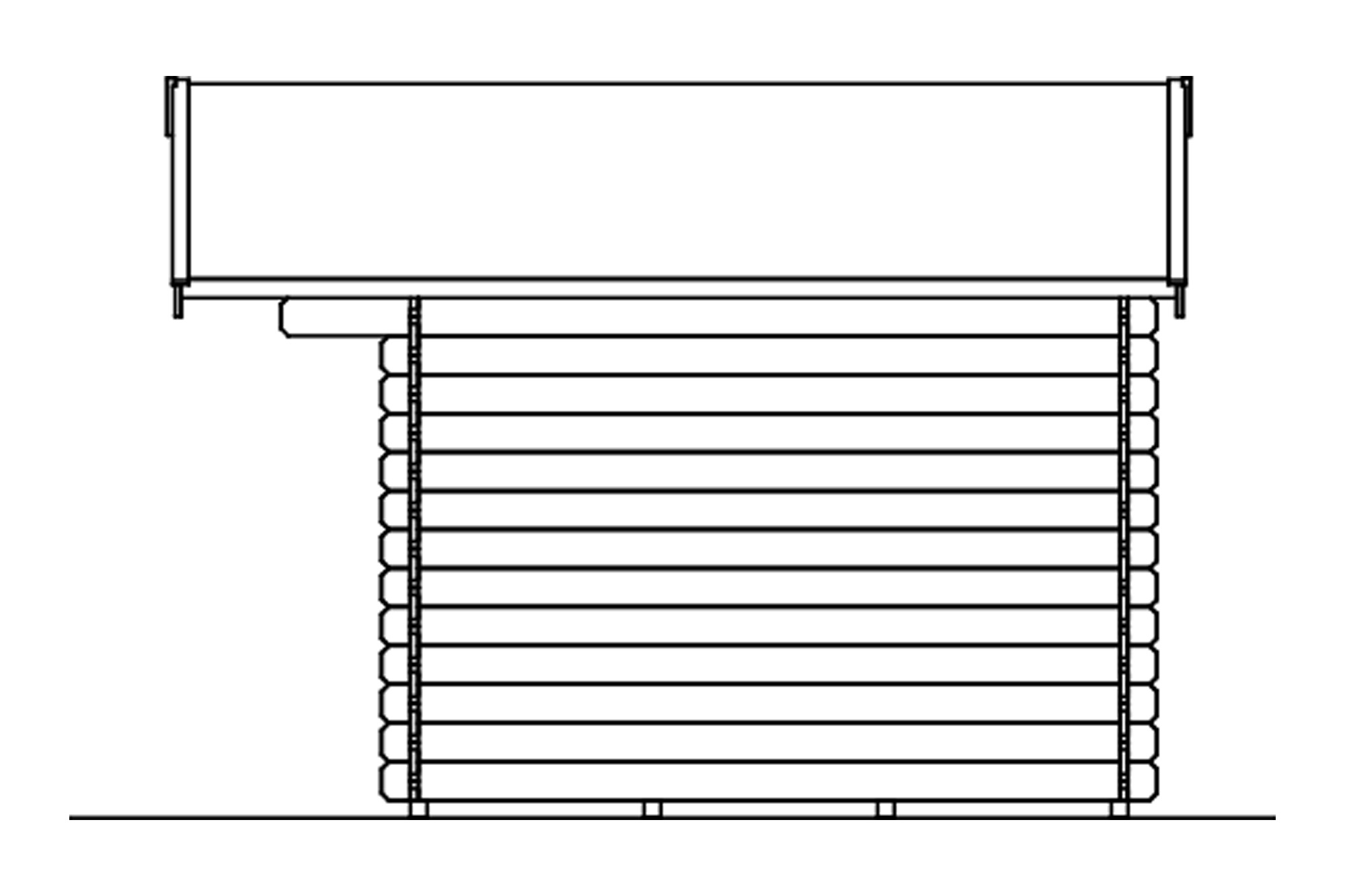 Abri de jardin FARO 300x250cm, 28mm, non traité