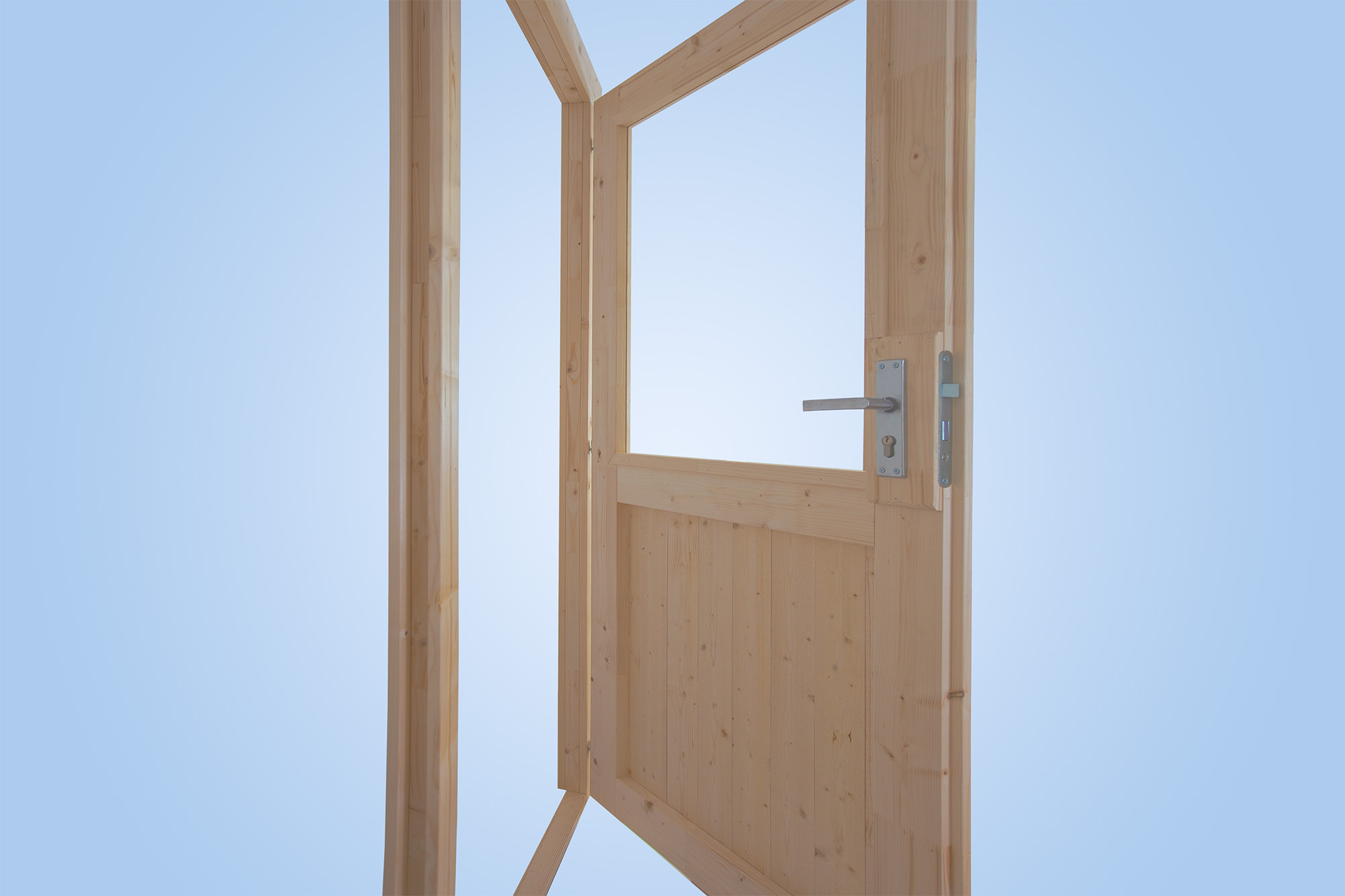 Einzeltür von innen, Darstellung ohne Sprossen