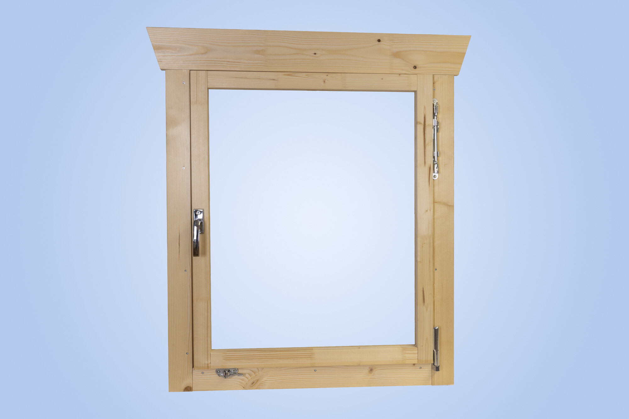 Single window, right hinge 57,5x70,5cm, 45mm, untreated