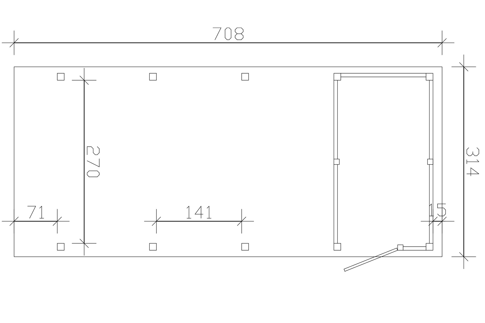 Carport Friesland Hybrid Set 12, 314 x 708 cm mit Abstellraum, nussbaum