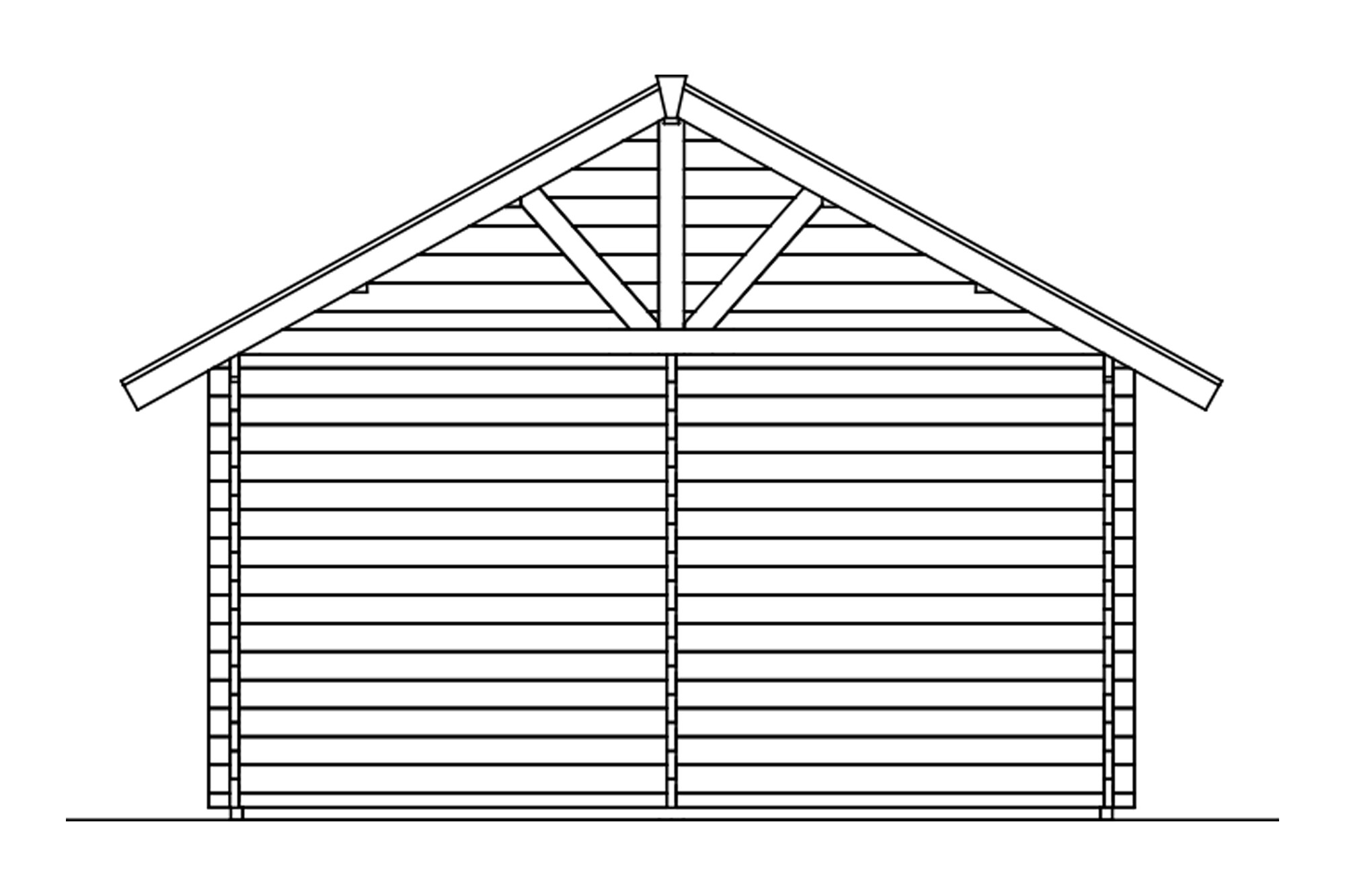 Log cabin Bern 4, 420 x 660 cm, untreated