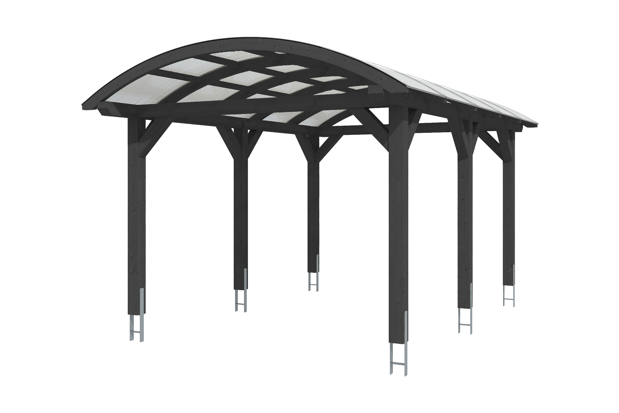 Produktbild: Carport Franken 376 x 541 cm, farblich behandelt in anthrazit