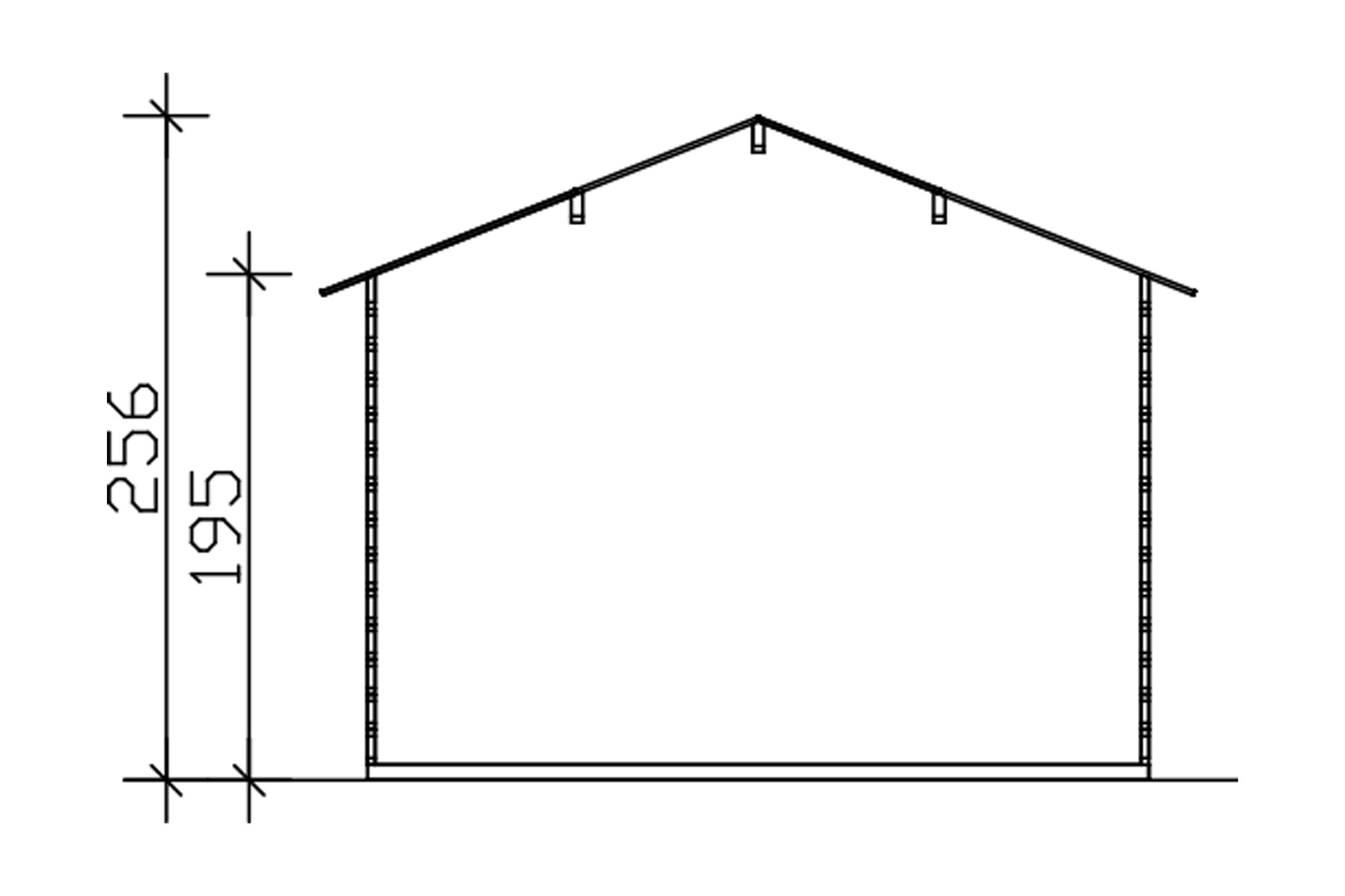 Abri de jardin COMO 300x200cm, 28mm, non traité
