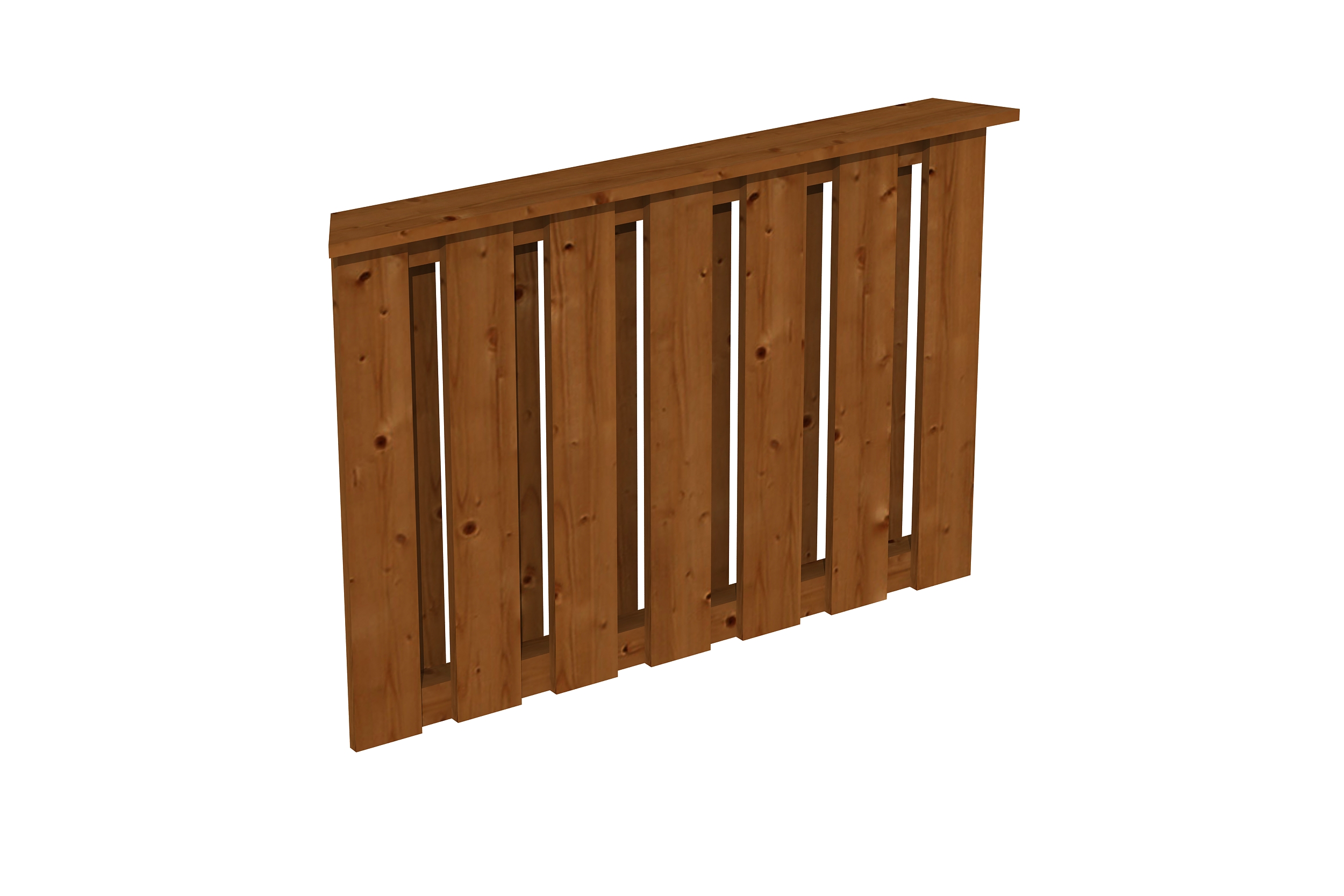Balustrade 120 x 84 cm (COLMAR 1), Panneaux à lattes verticales, douglas, traitement coloré noyer
