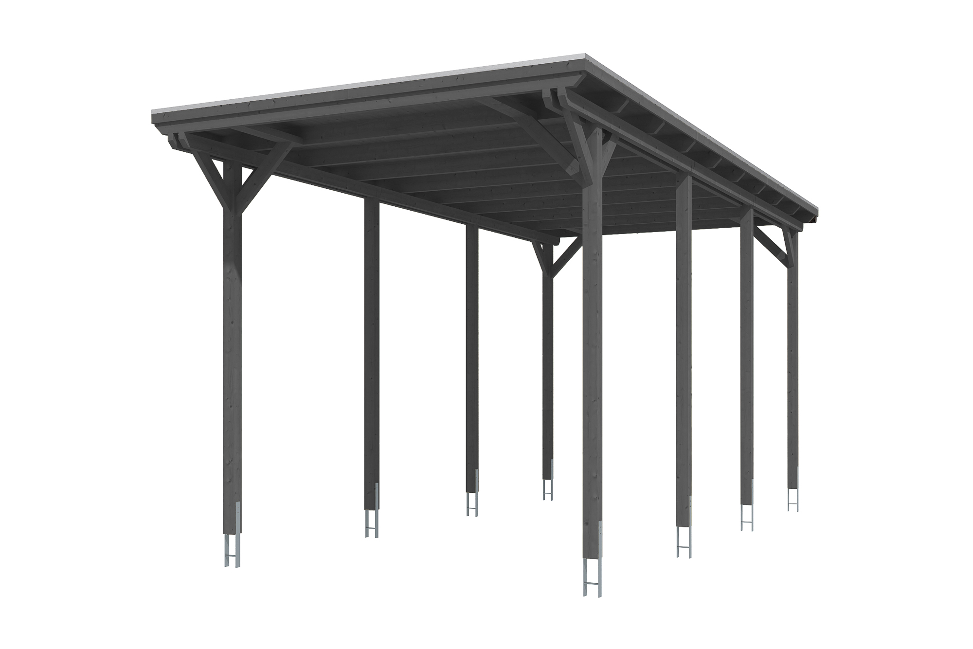 Carport Emsland Caravan 404 x 846 cm, colour pre-treated slate-grey
