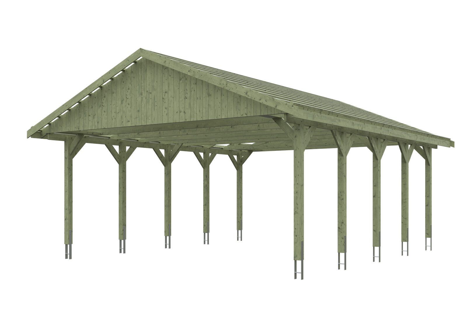 Carport Wallgau 620 x 750 cm, Dachlattung