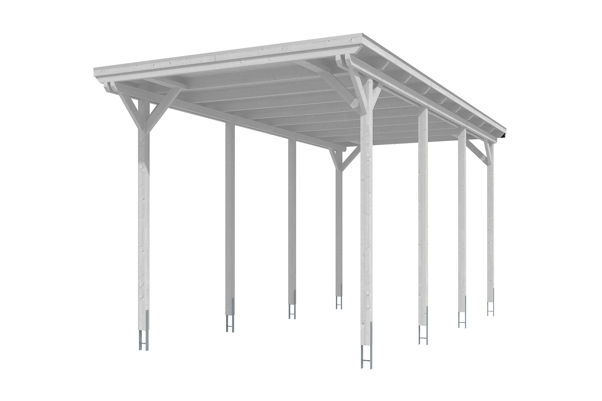 Produktbild: Carport Emsland Caravan 404 x 846 cm, farblich behandelt in weiß