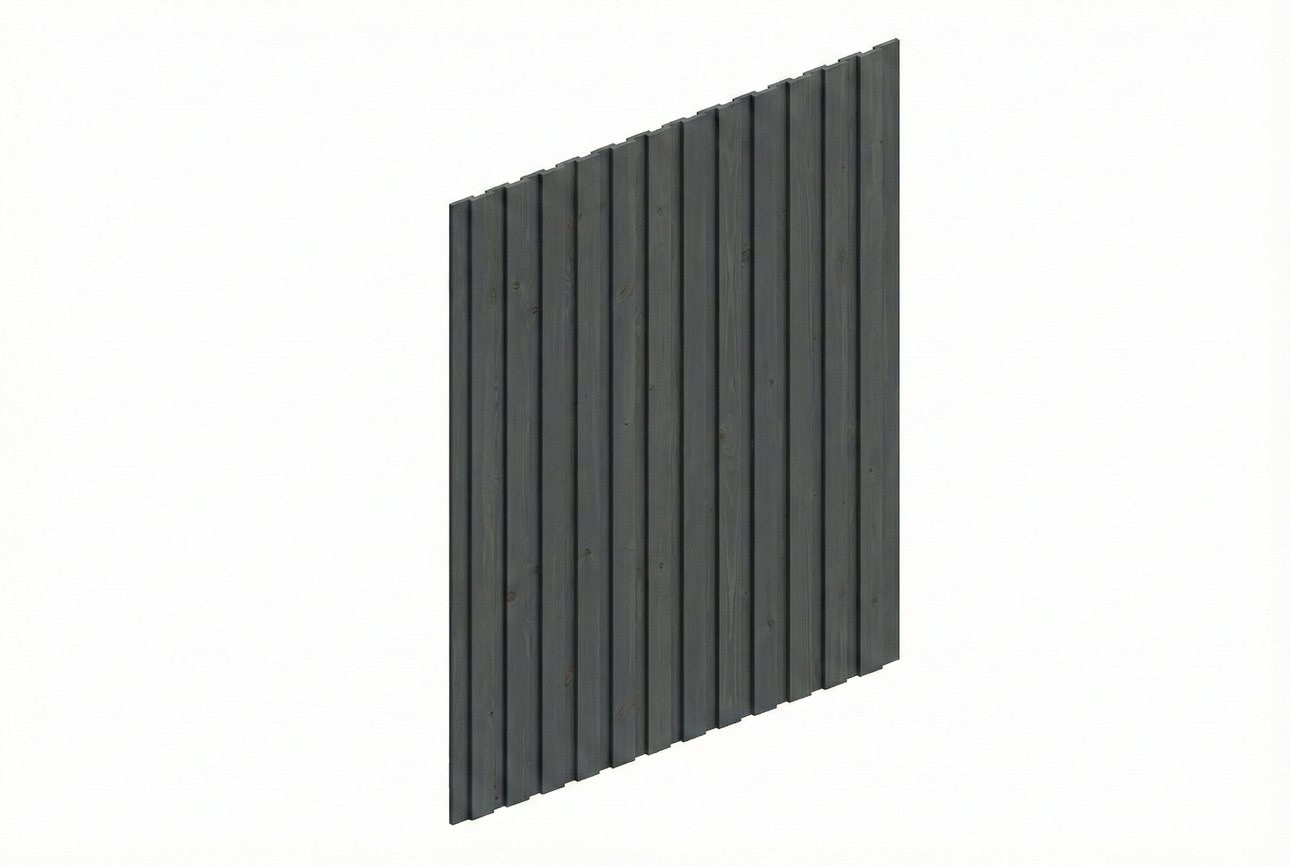 Paroi latérale panneaux à lattes verticales 230 x 330 cm, épicéa, gris ardoise