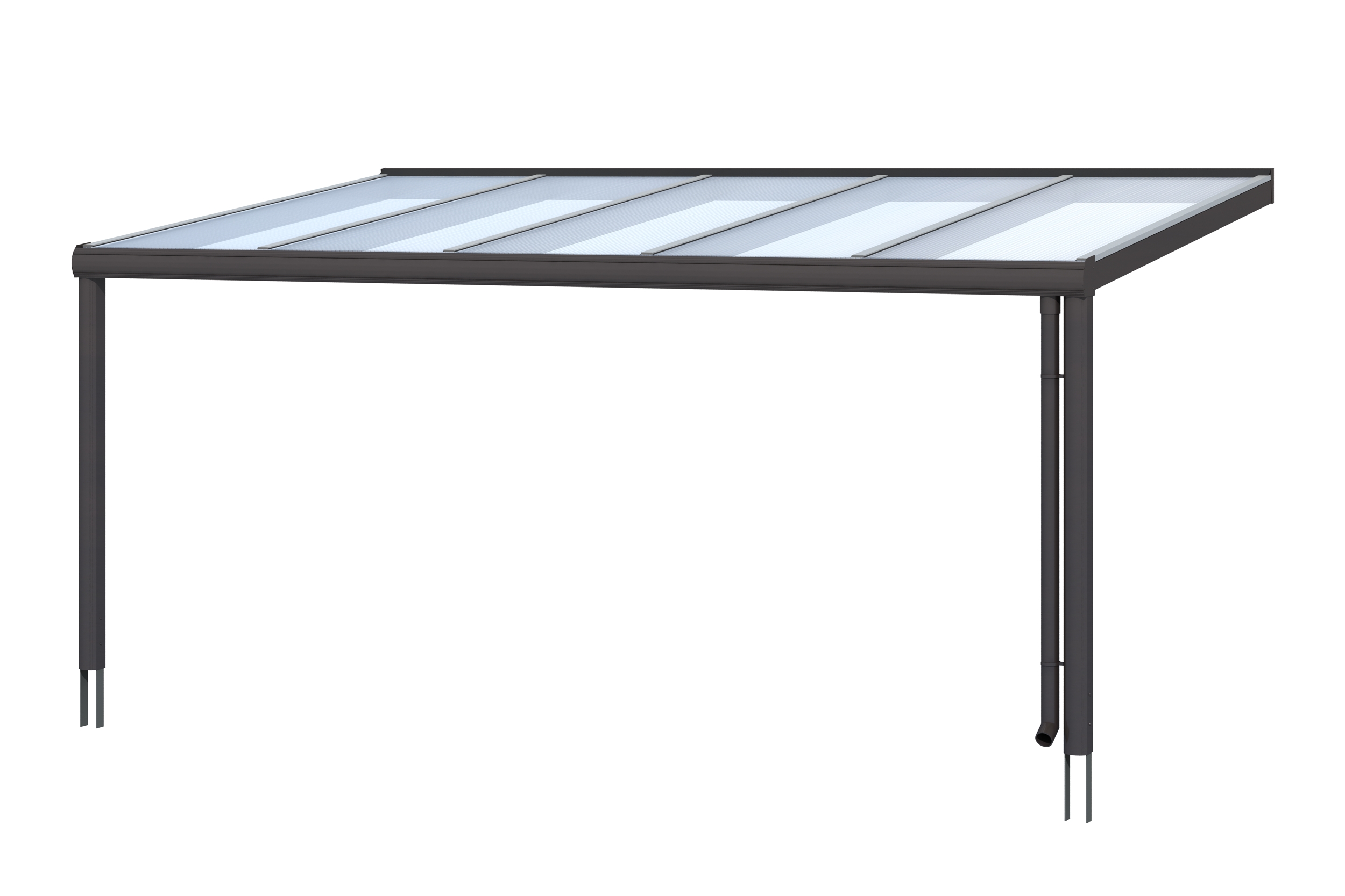Produktbild: Terrassenüberdachung Genua, Breite 541 cm, farblich behandelt in anthrazit