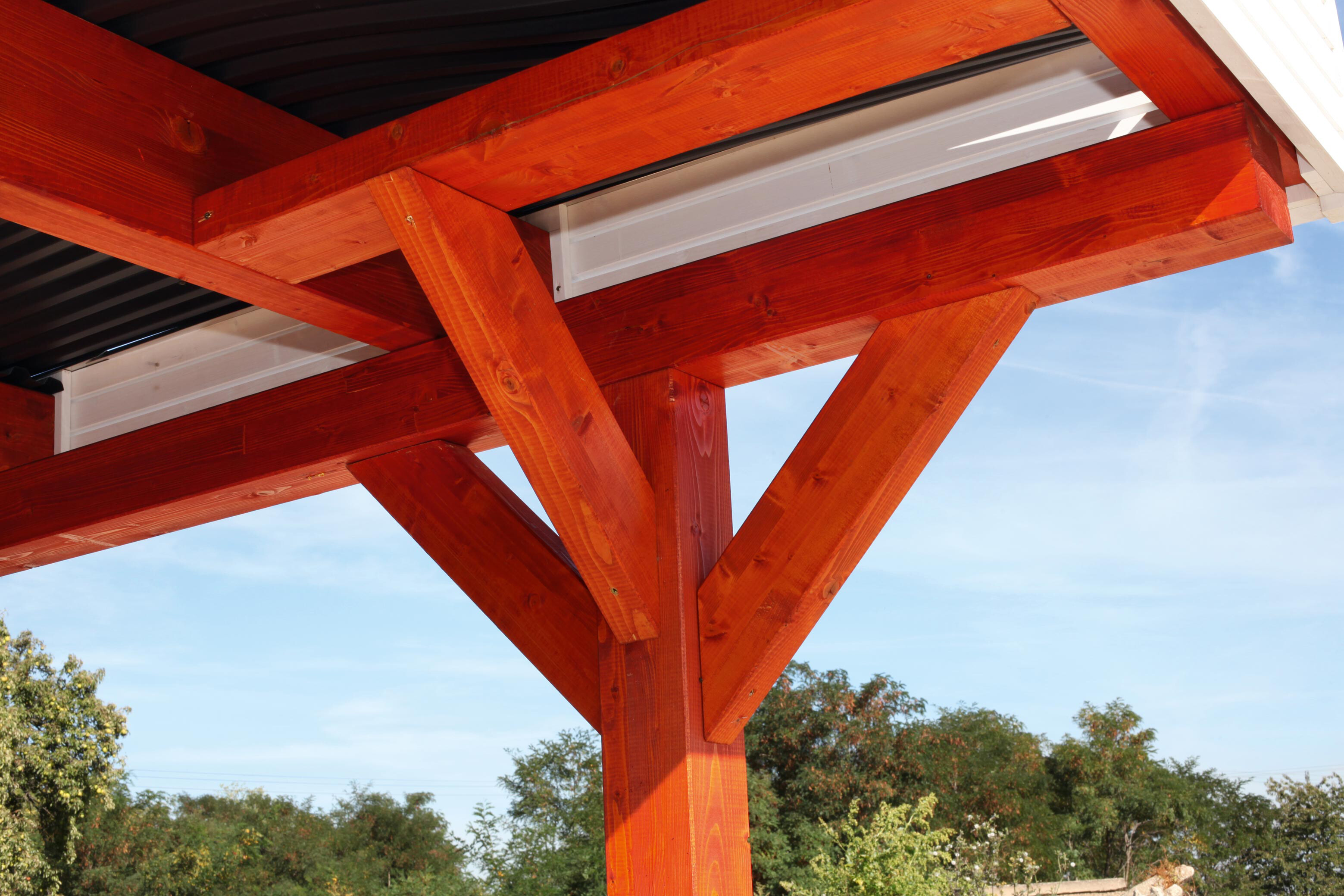 Carport Spessart 611 x 604 cm, onbehandeld, met Aluminium dakplaten