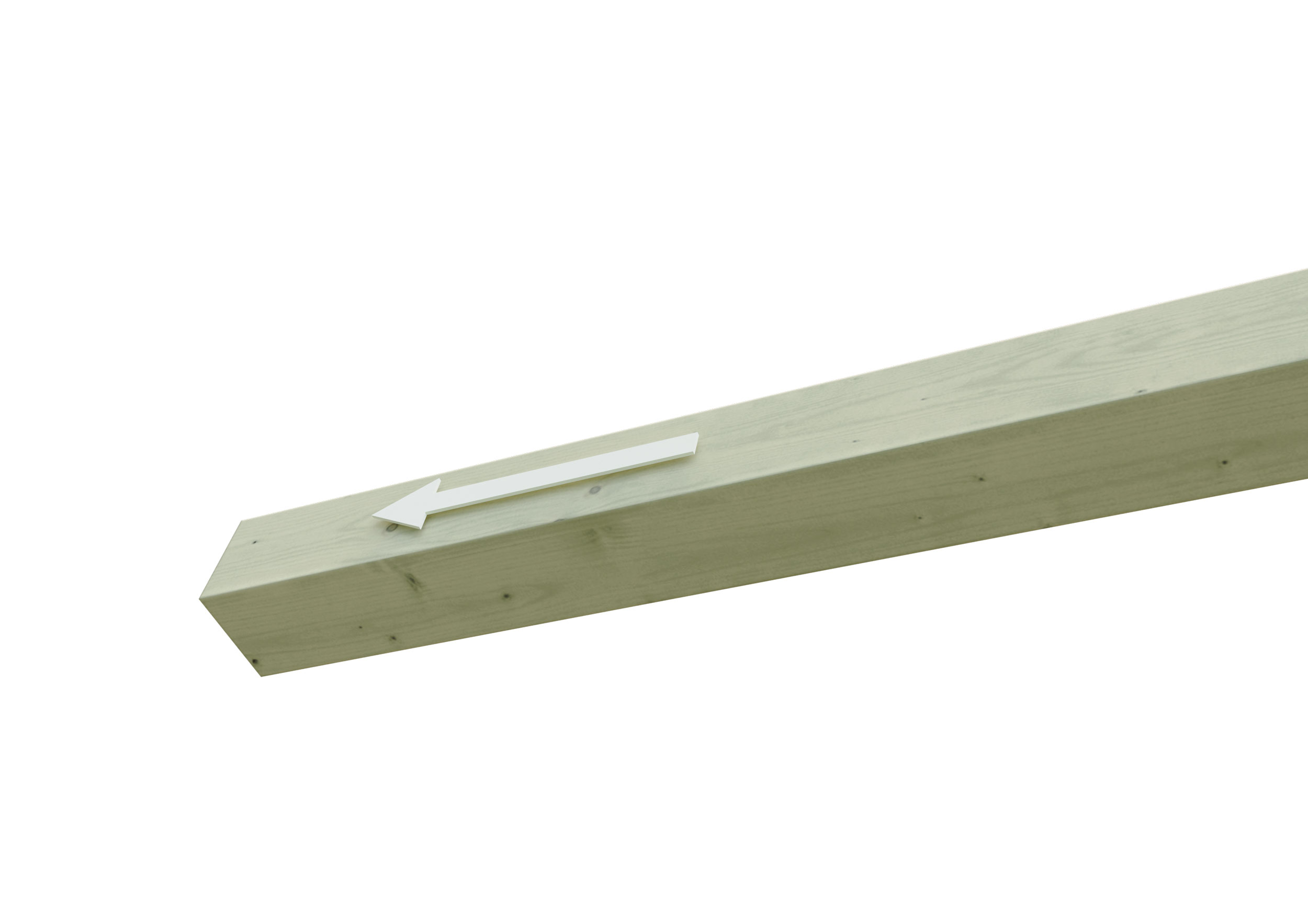 Aufpreis Pfostenverlängerung 11,5 x 11,5 cm auf 300 cm, grün imprägniert