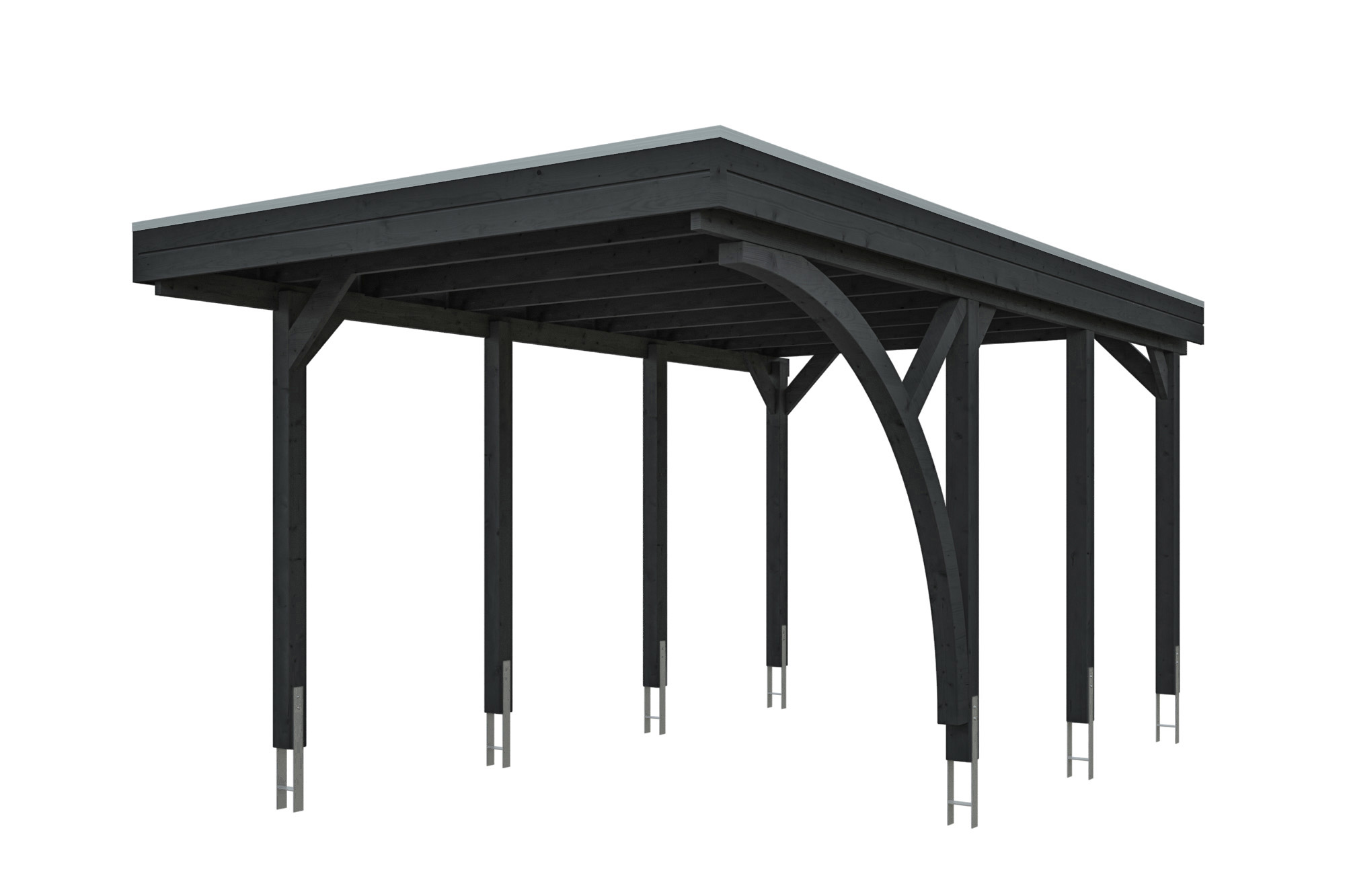 Carport Friesland Set E, 320 x 555 cm, mit einem Einfahrtsbogen, anthrazit