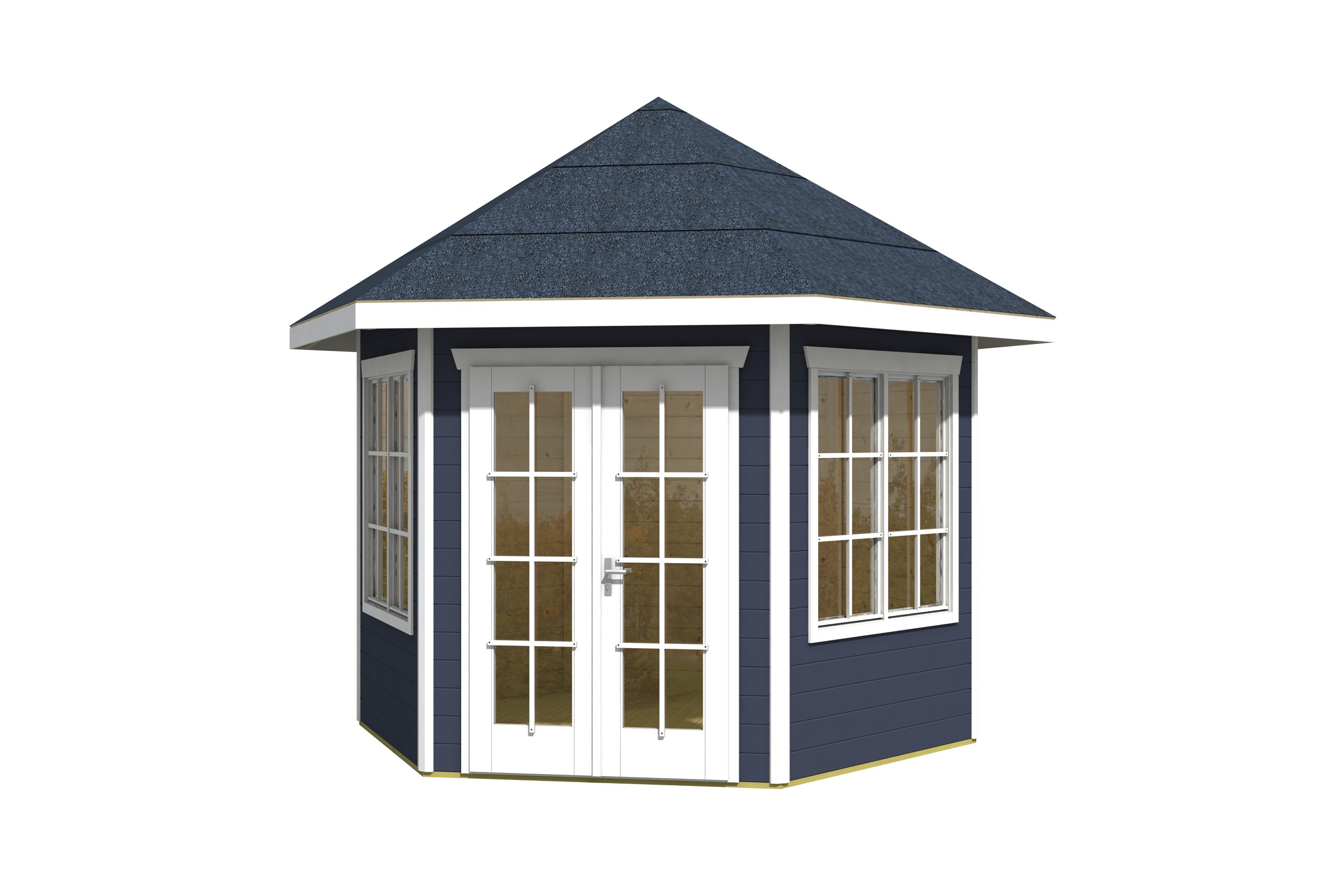 Pavillon Almelo 350x303cm, schiefergrau