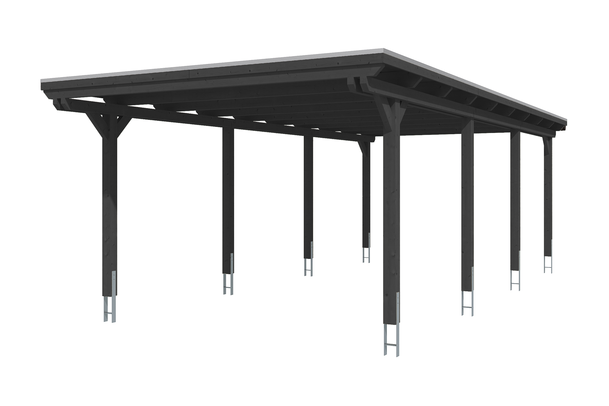 Produktbild: Carport Emsland 404 x 846 cm, farblich behandelt in anthrazit