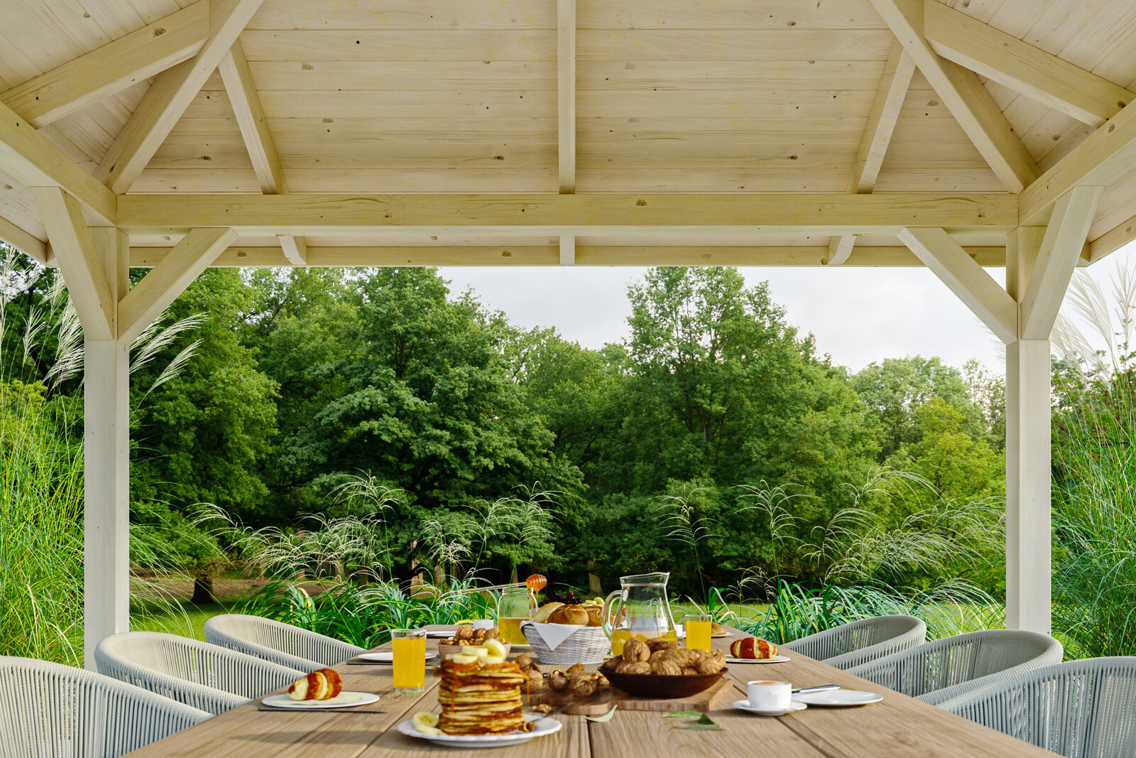 Gazebo Cannes 1, glulam, untreated