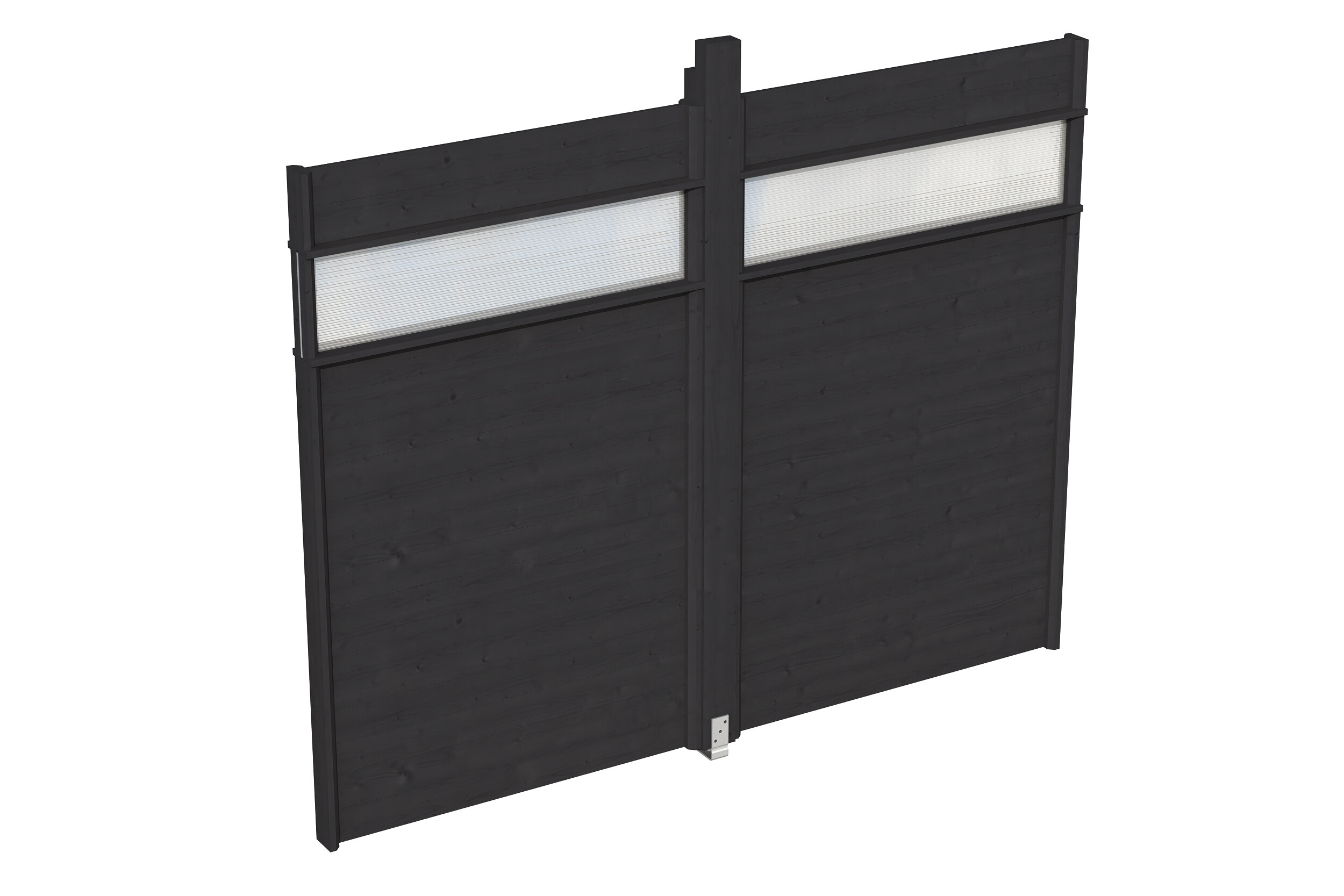 Wall with strip light for gazebo Toulouse 270 x 209 cm, spruce, colour pre-treated in anthracite