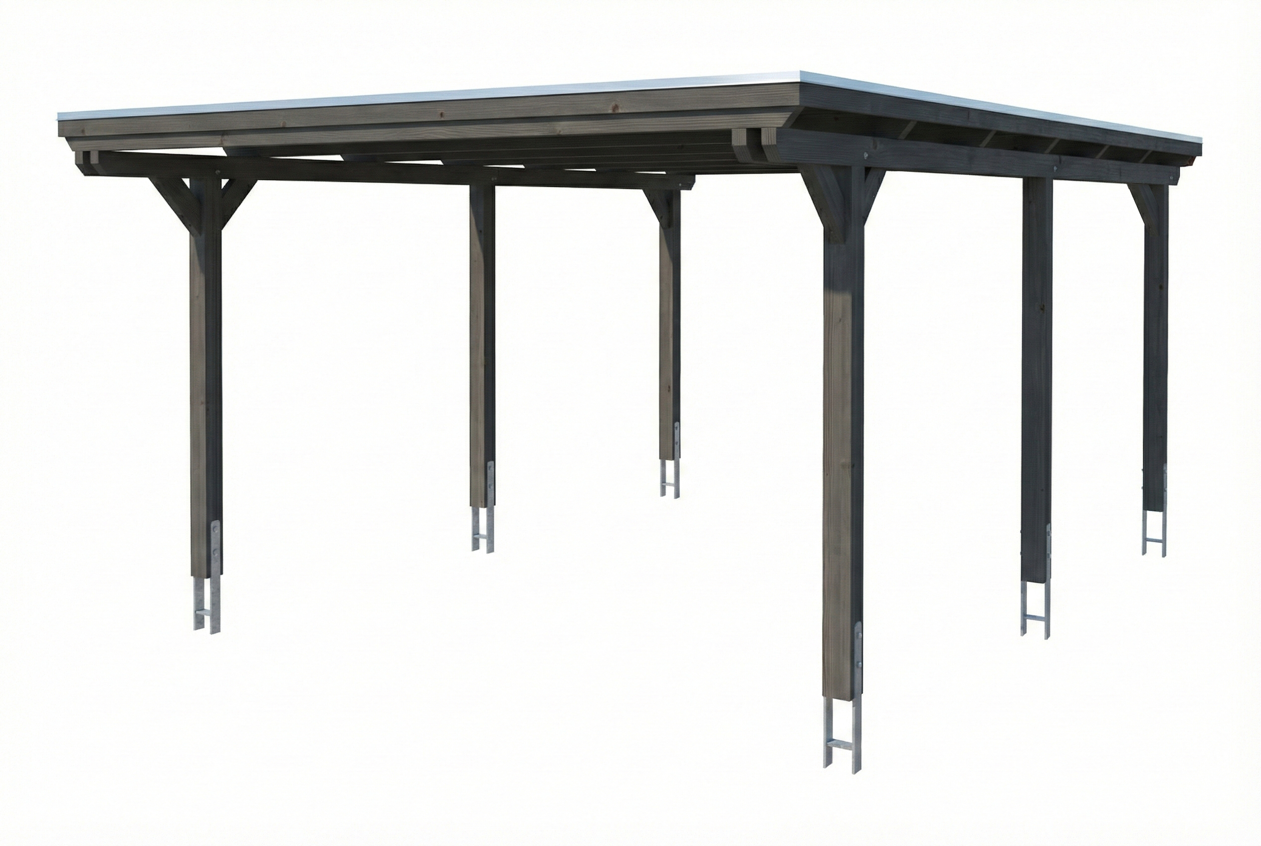 Carport Emsland 402 x 604 cm, stalen dakplaten met anticondensvlies, antraciet