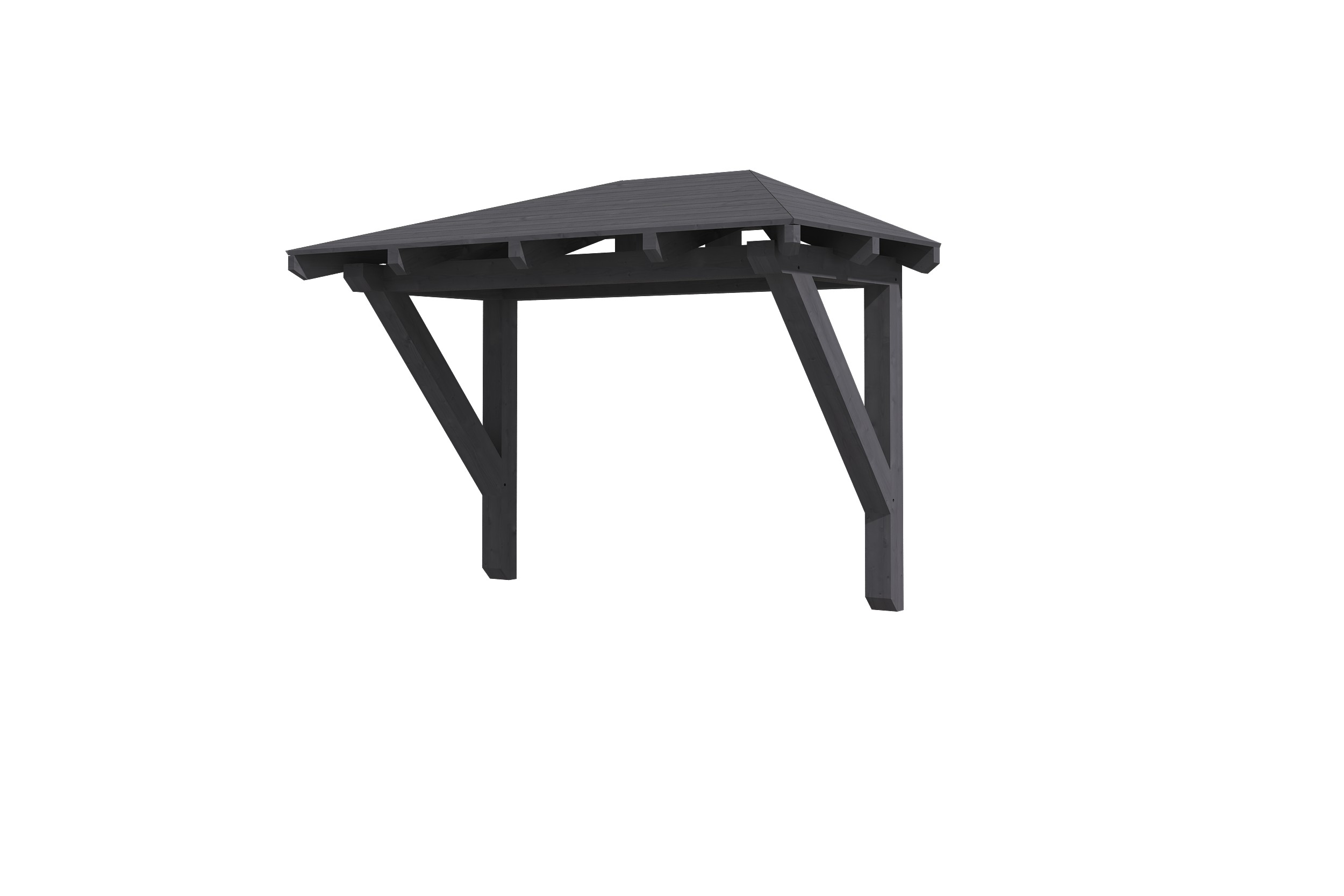 Canopy Wismar type 1, 258 x 126 cm, colour pre-treated slate-grey