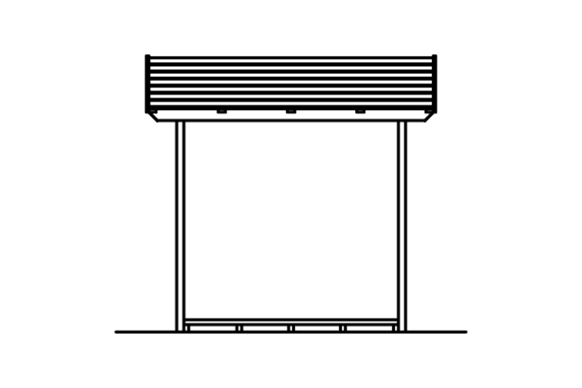 Abri bûches PAUL 1, 240x88cm, non traité