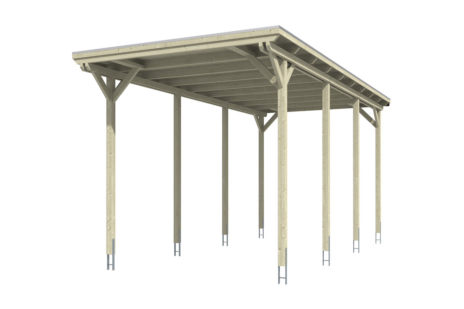 Carport Emsland Caravan 404 x 846 cm, natur