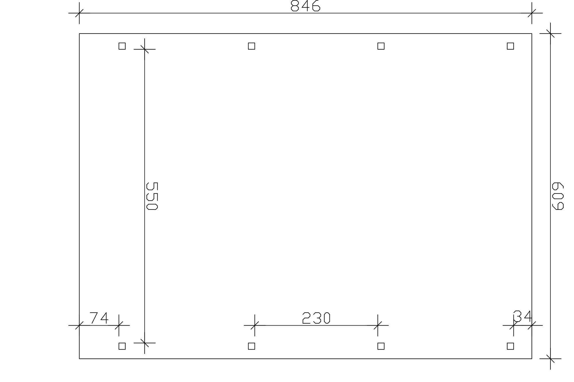 Carport Emsland 609 x 846 cm, Stahl-Dachplatten mit Antikondensvlies, schiefergrau