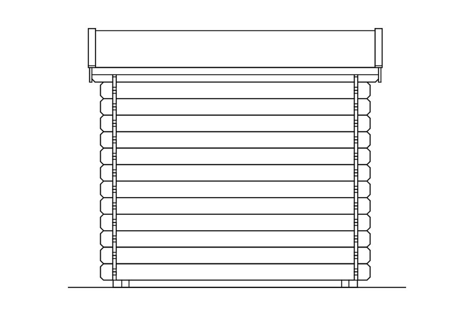 Built-on shed 2 200 x 200&nbsp;cm, untreated