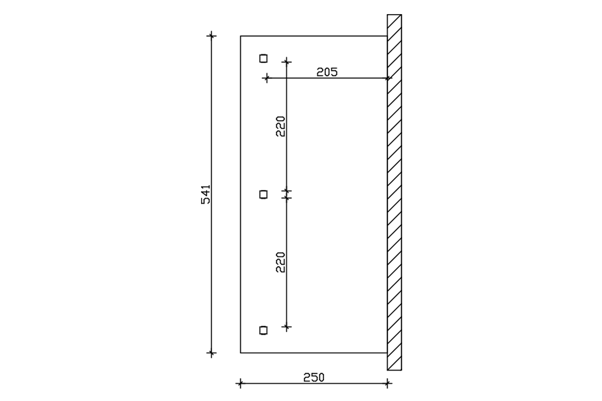 Terrasoverkapping Andria 541 x 250 cm, gelamineerd hout, gelakt in wit