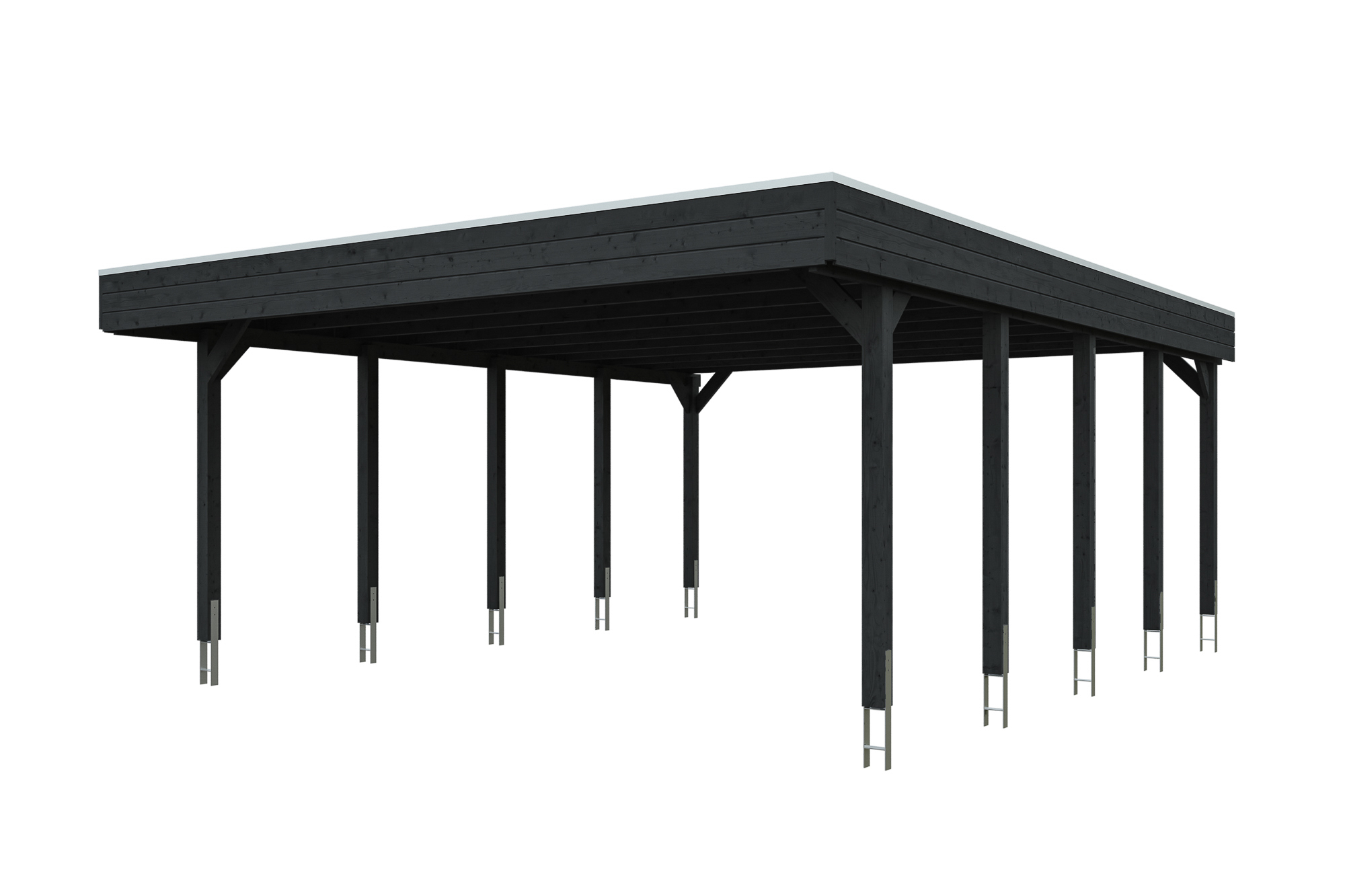 Carport Friesland 546 x 708 cm, met dakplaten, antraciet