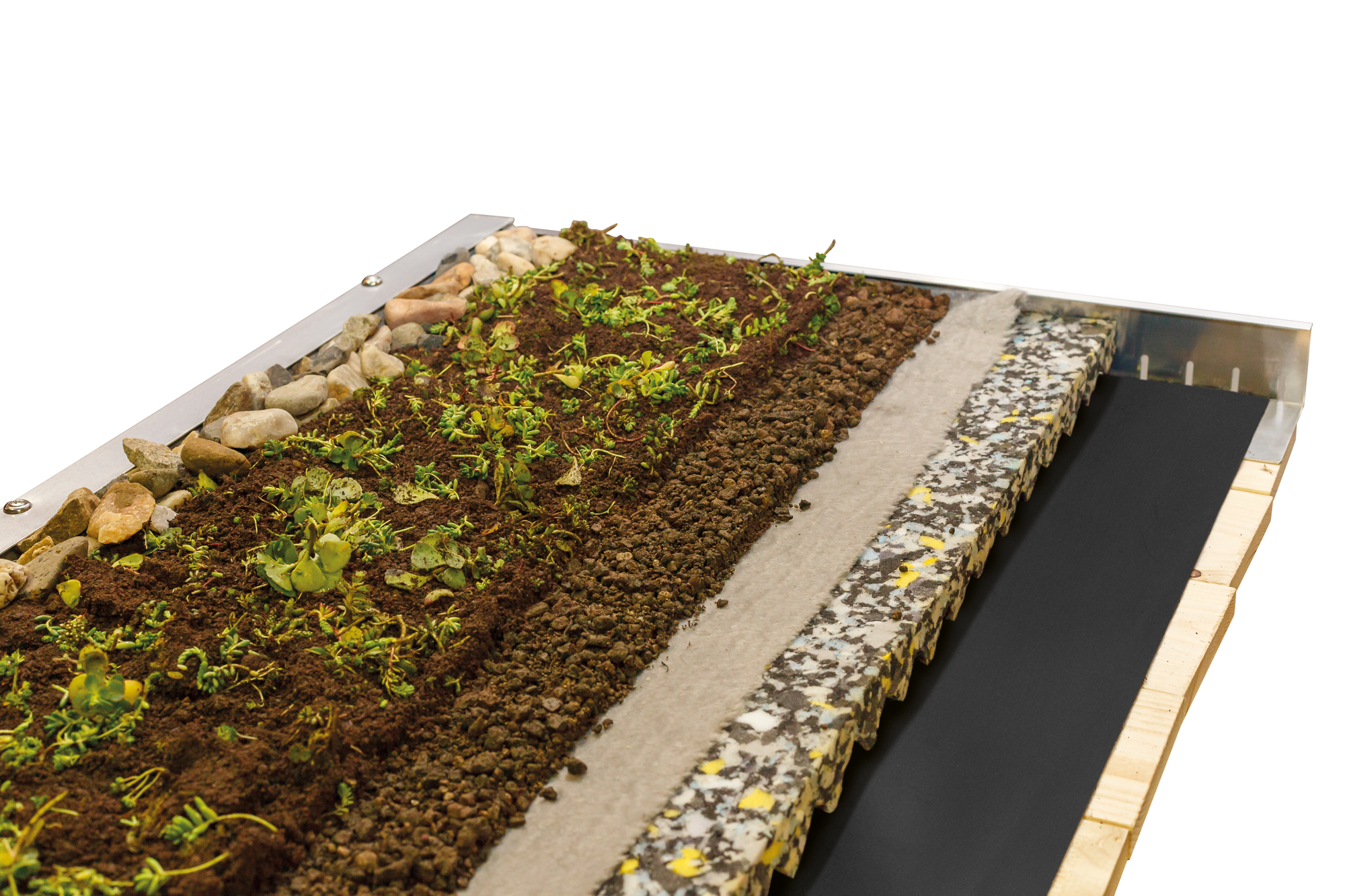 Roof greening system 550 x 550 cm, for carport Friesland/Spreewald