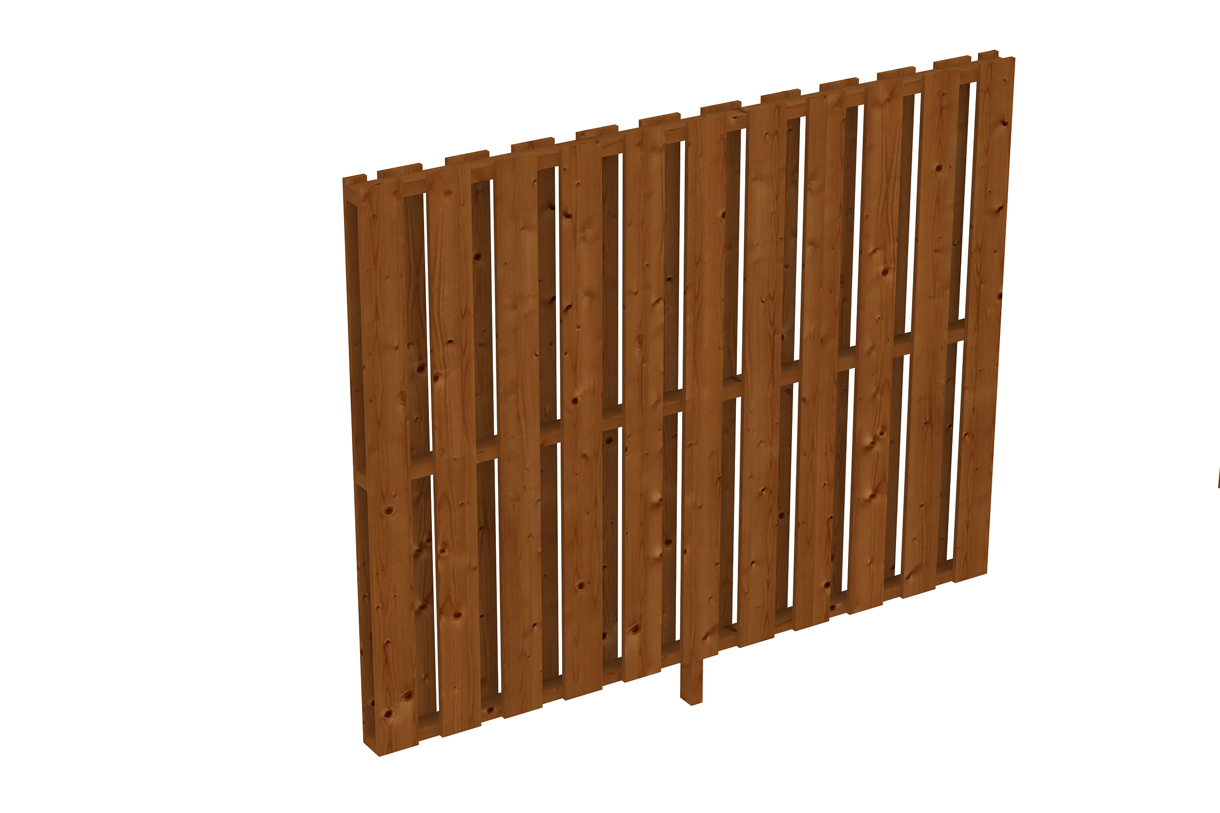 Seitenwand Deckelschalung 205 x 160 cm, Douglasie, nussbaum