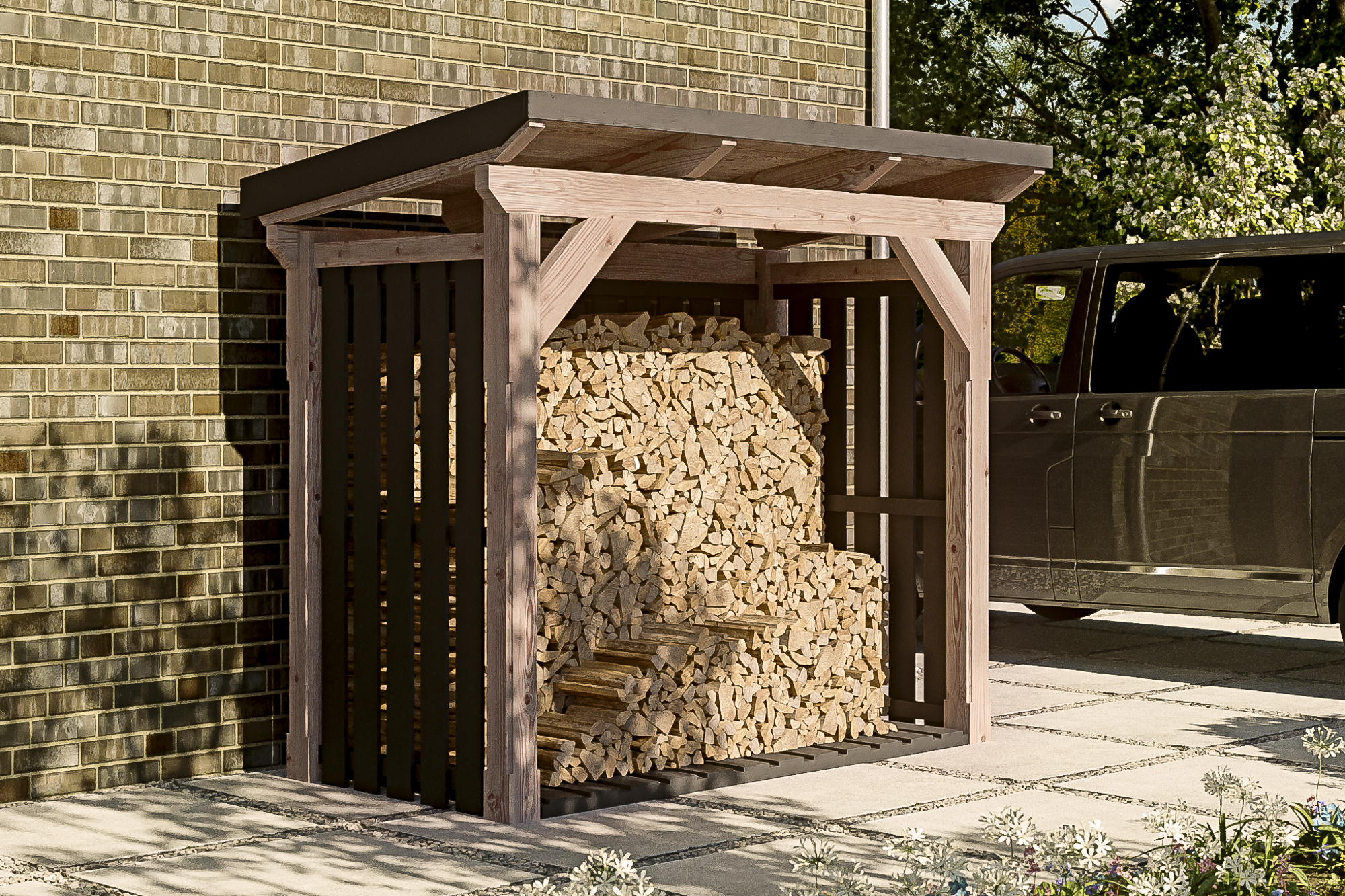 Wooden shelter Holm 1, 250 x 144 cm