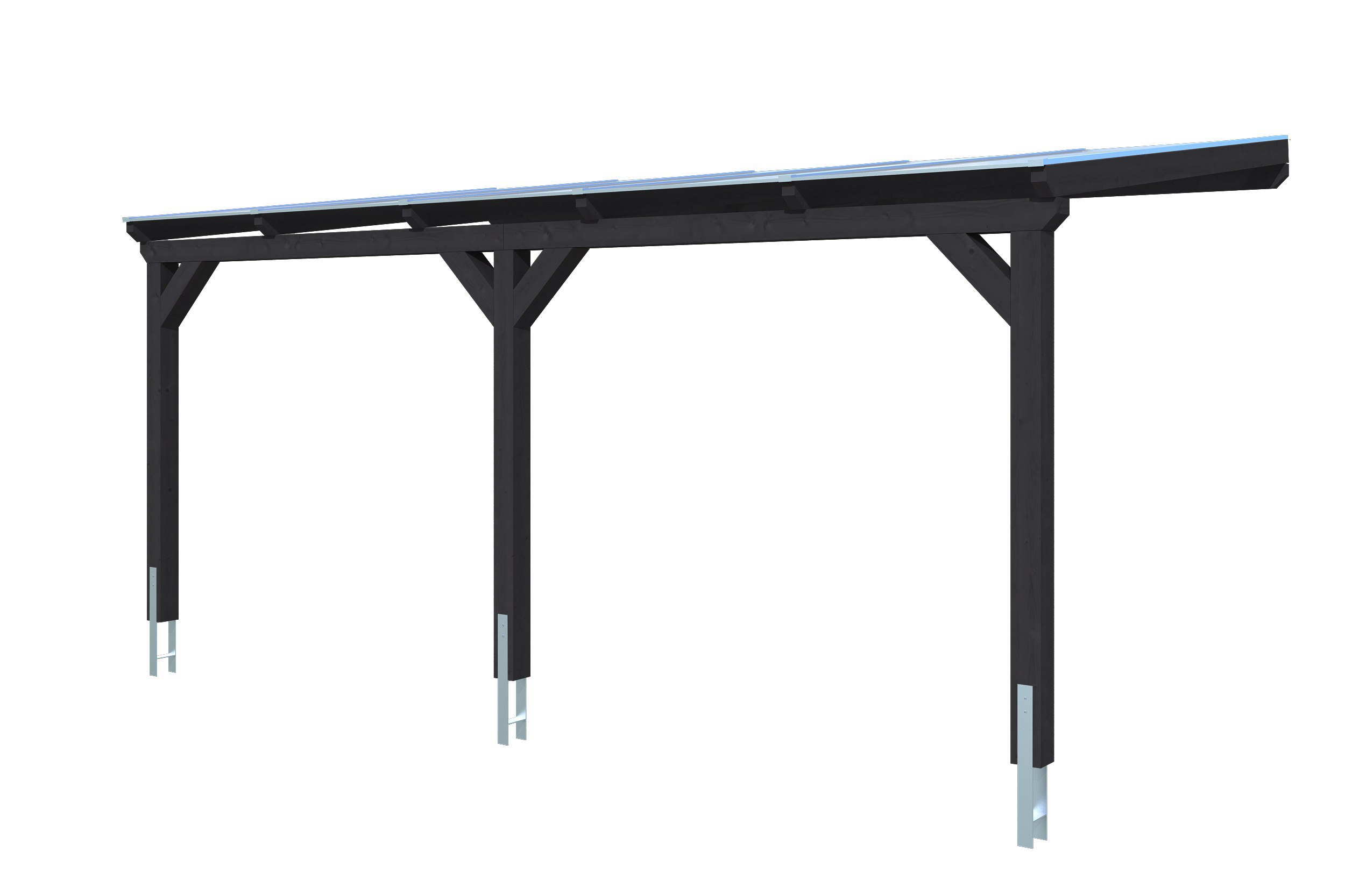 Produktbild: Carport Vogtland 300 x 541 cm, farblich behandelt in anthrazit