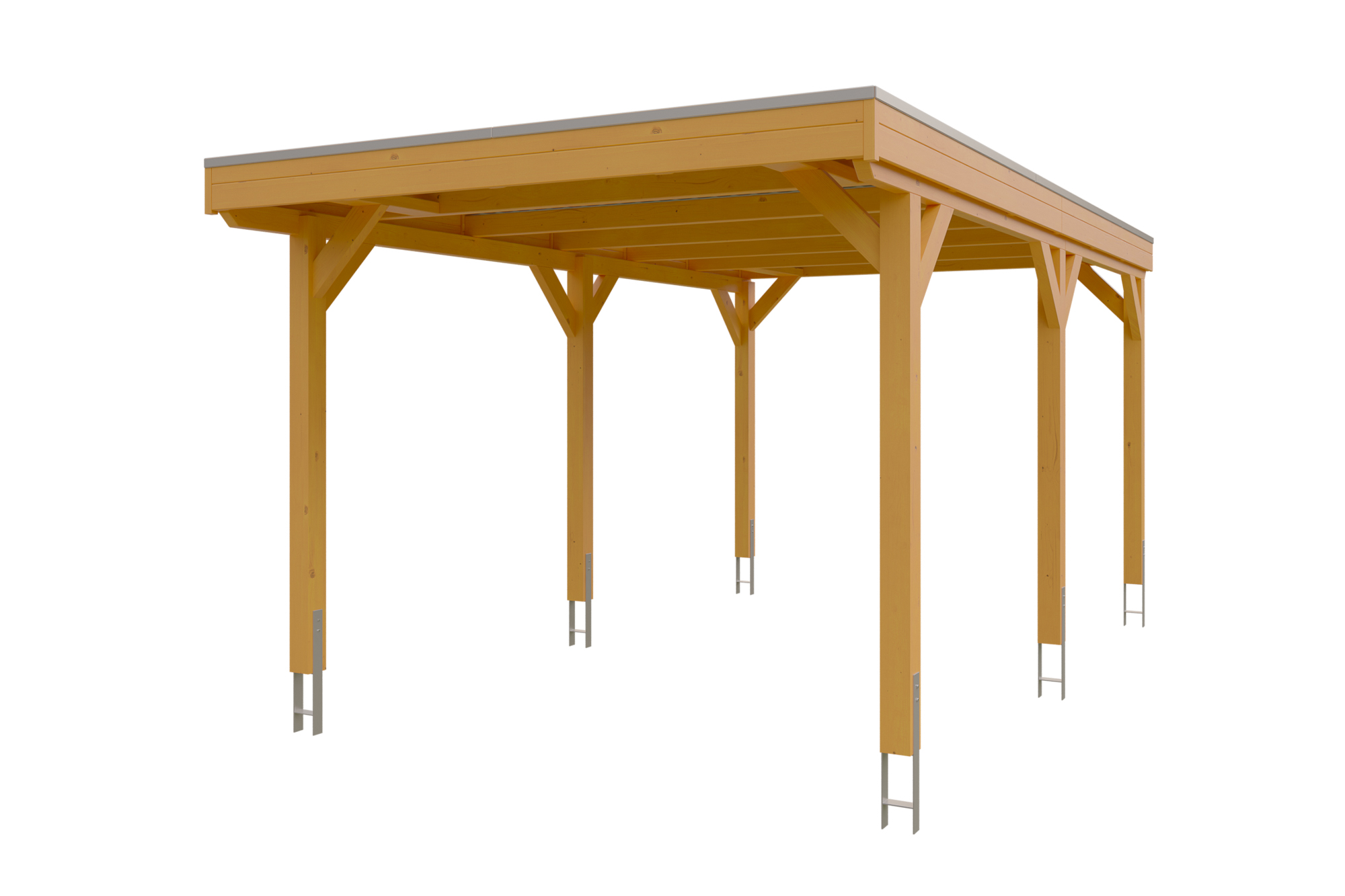 Produktbild: Carport Grunewald 321 x 554 cm, farblich behandelt in eiche hell