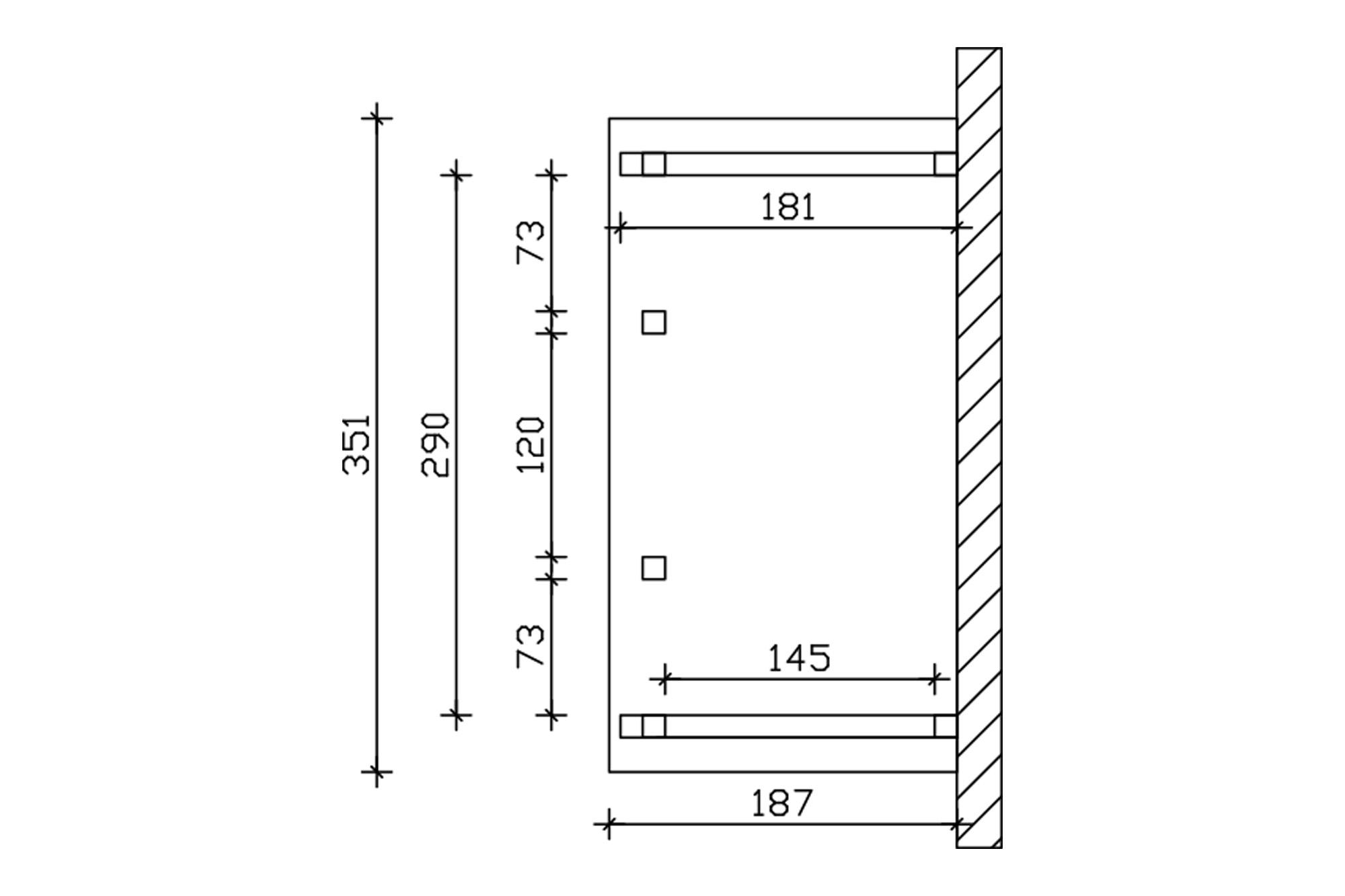 Vordach Wismar Typ 7, 351 x 187 cm, eiche hell