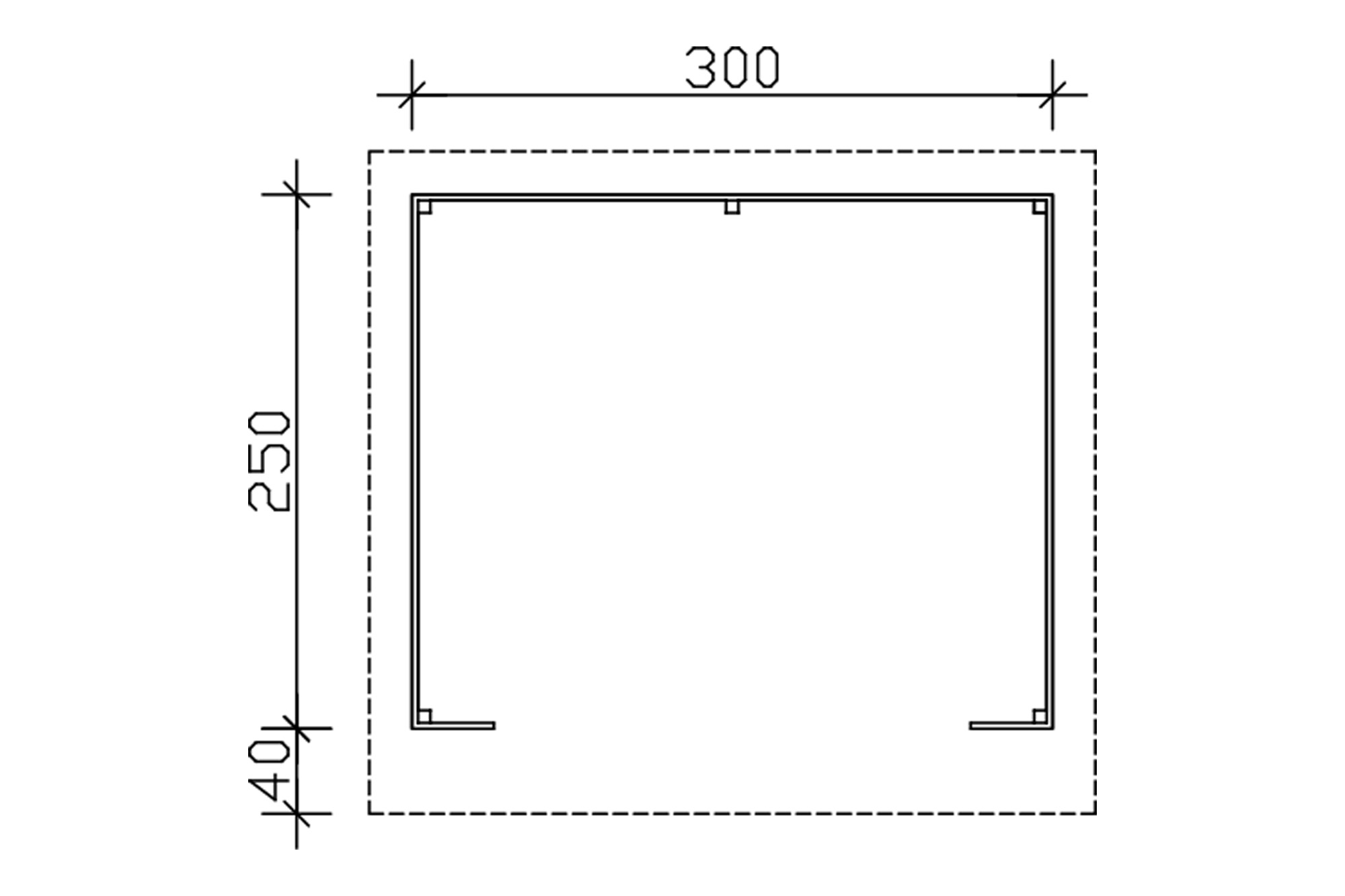 Shelter Ole 300 x 250 cm, untreated