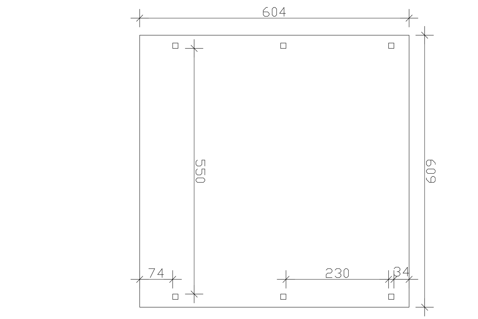 Carport Emsland 609 x 604 cm mit EPDM-Dach, eiche hell