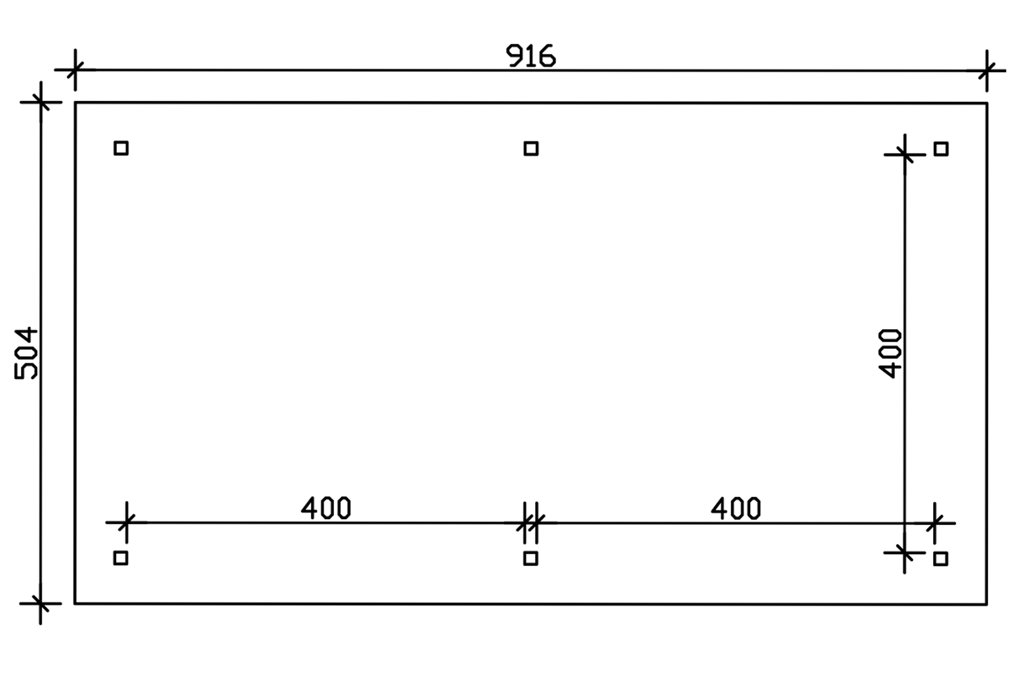 Grafik (Grundriss): Pavillon Orleans 504 x 916 cm