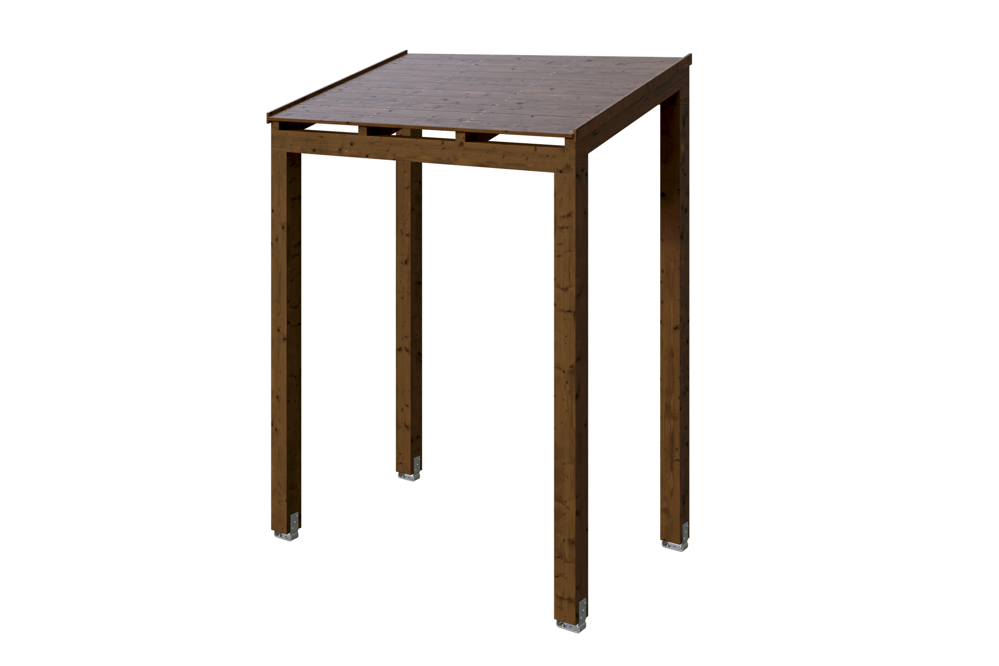 Produktbild: Vordach Putbus, farblich behandelt in nussbaum